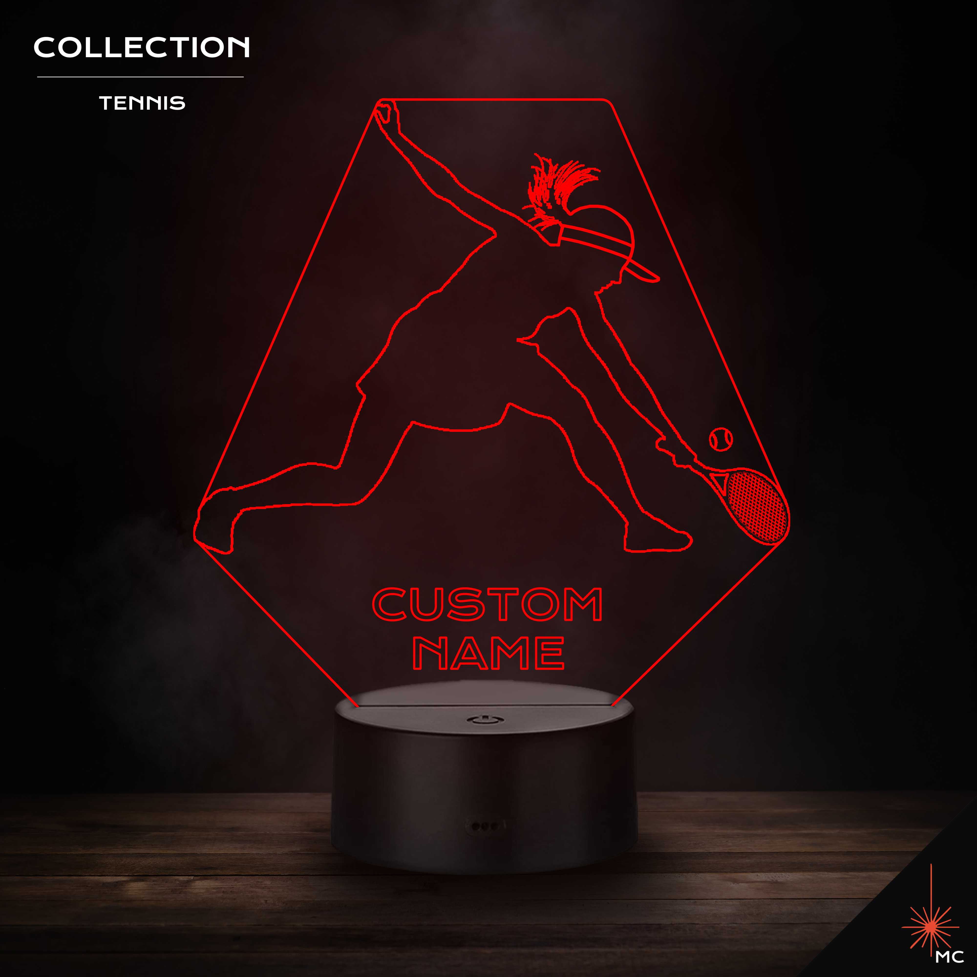 Design Your Own - Custom Tennis LED Lamp (Male / Female)