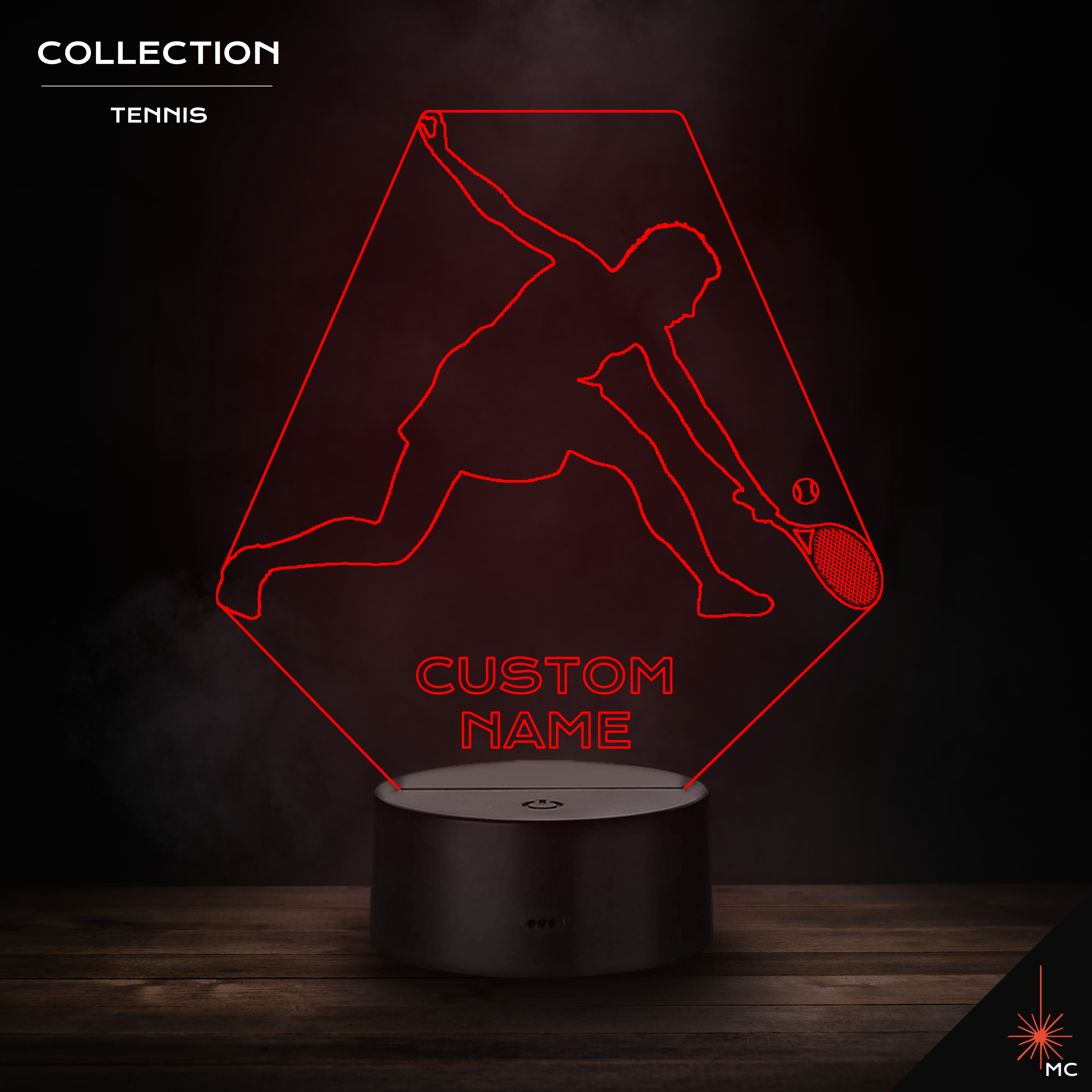 Design Your Own - Custom Tennis LED Lamp (Male / Female)