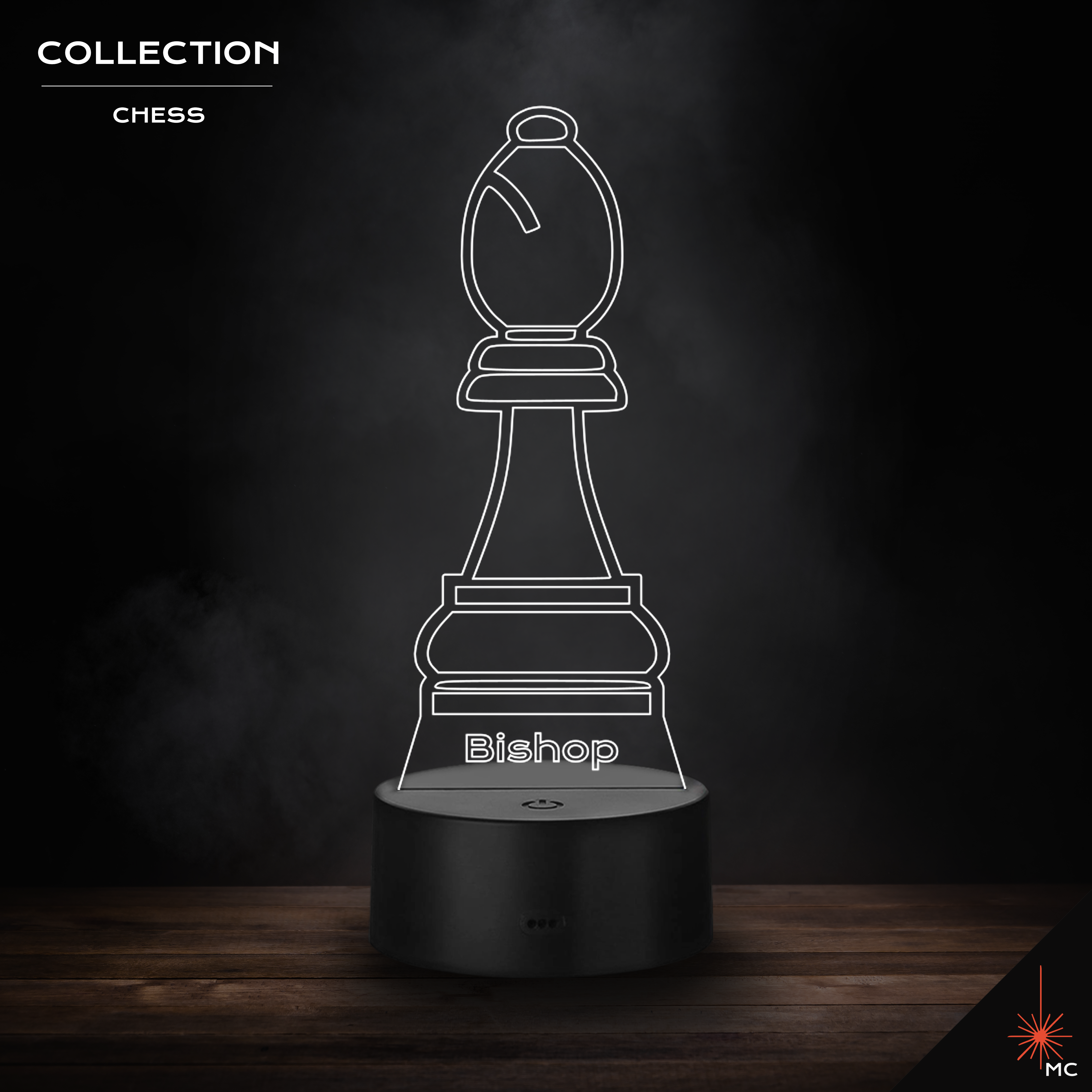 LED Lamp - Bishop (Chess)