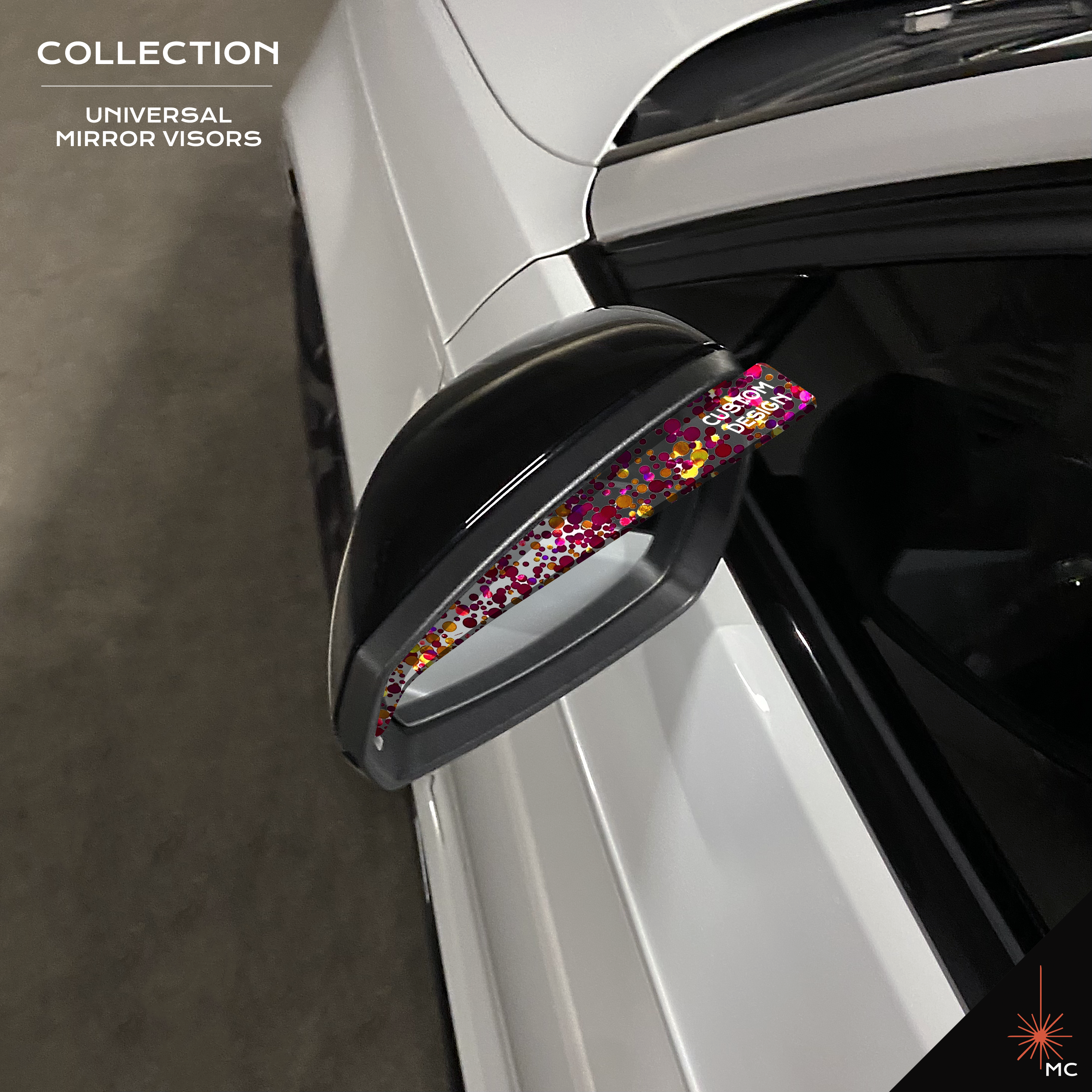 Custom Universal Side Mirror Visors - Pair (Motor Vehicle Accessories)