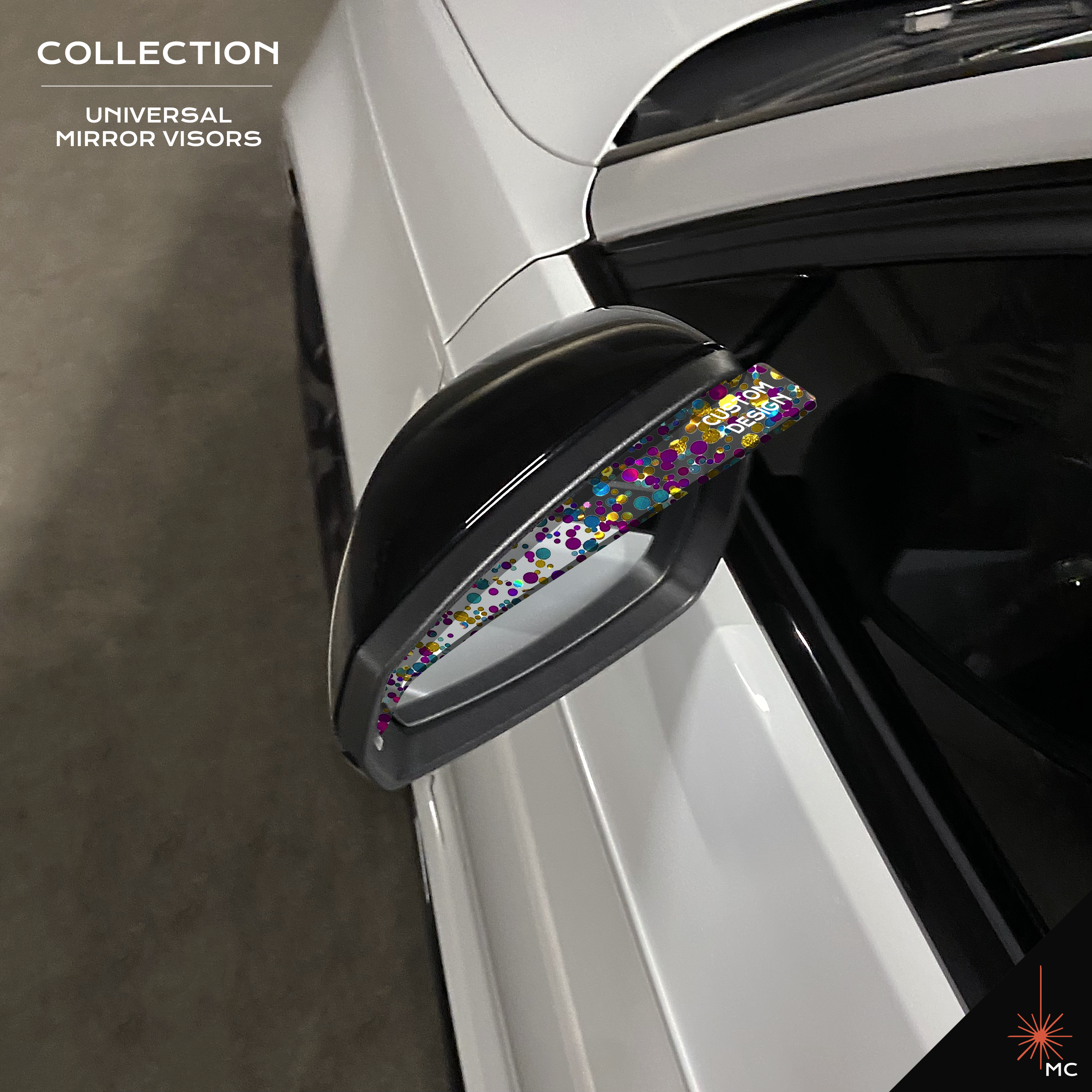 Custom Universal Side Mirror Visors - Pair (Motor Vehicle Accessories)