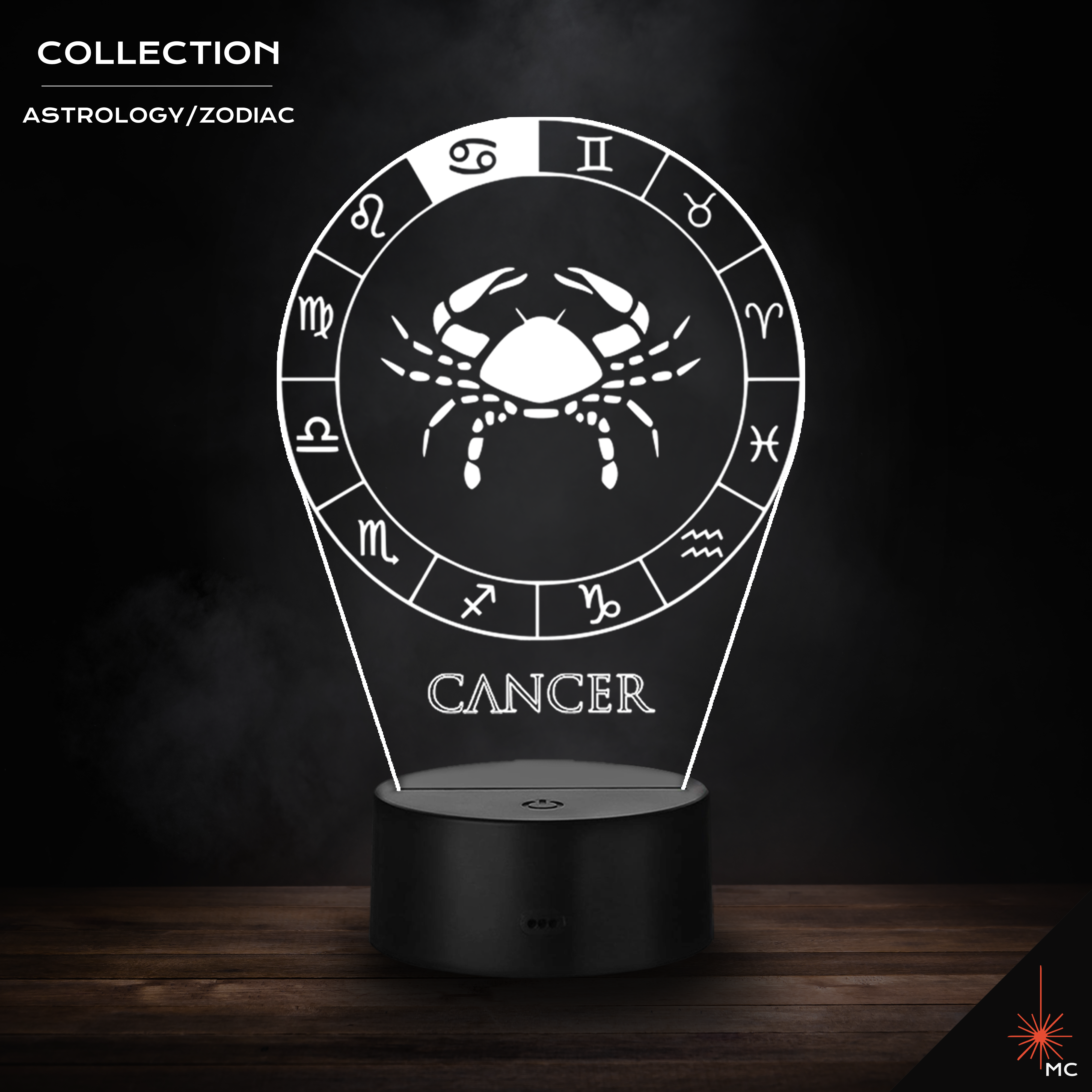 LED Lamp - Cancer (Astrology / Zodiac)