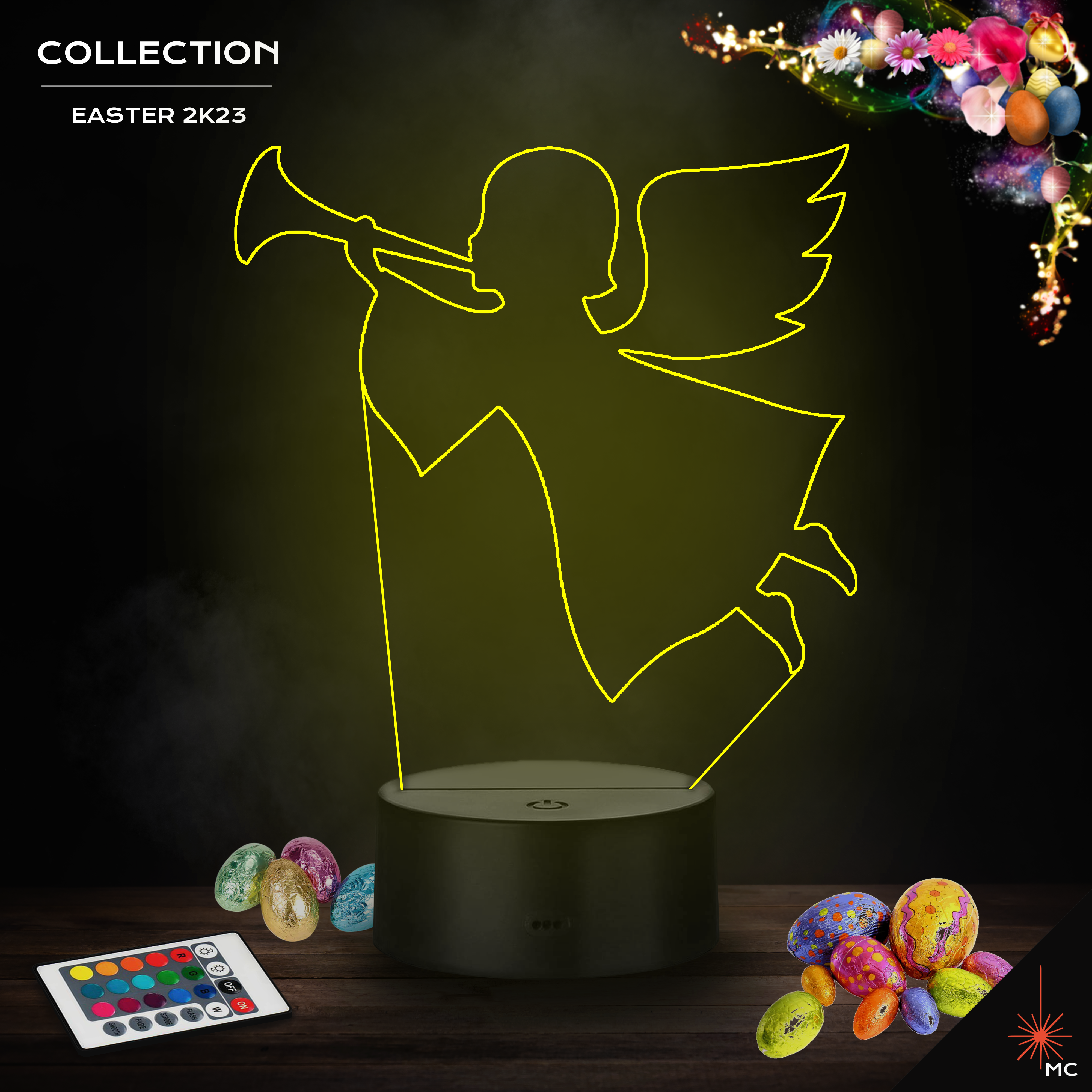 LED Lamp - Cherub Flying Angel (Easter)