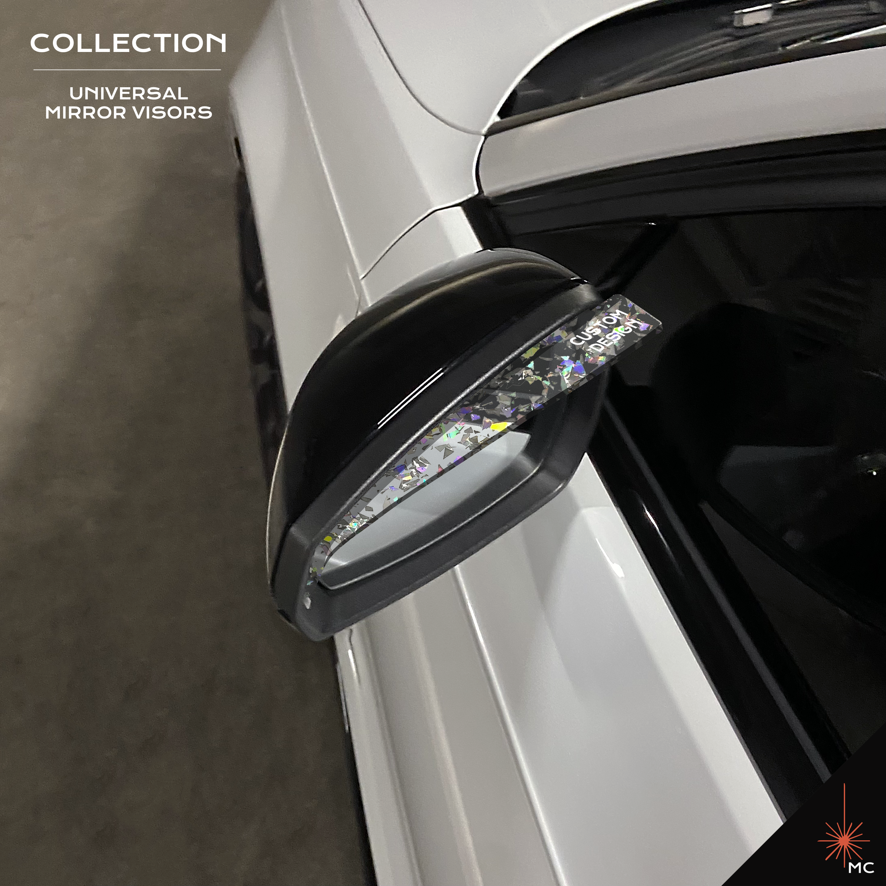 Custom Universal Side Mirror Visors - Pair (Motor Vehicle Accessories)