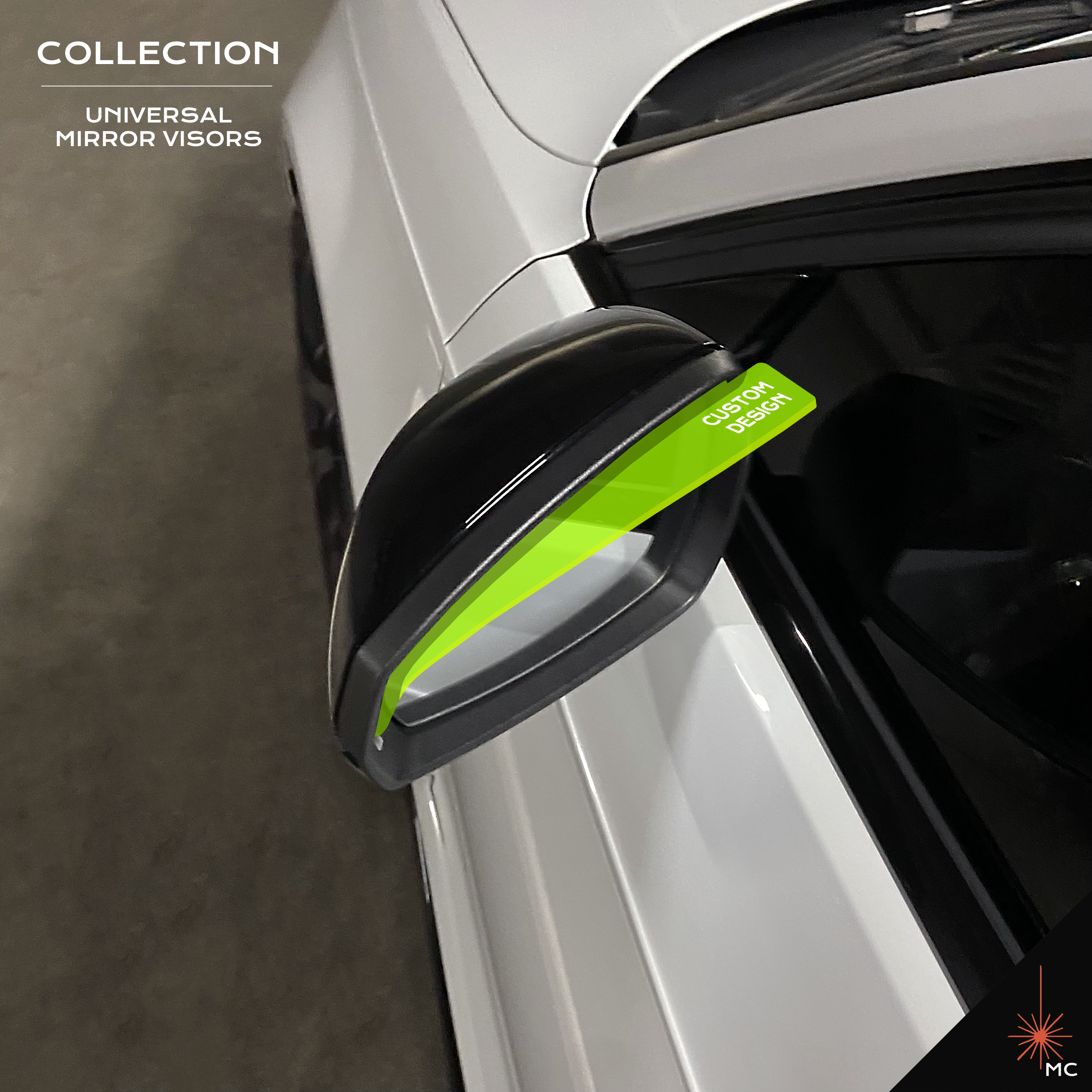 Custom Universal Side Mirror Visors - Pair (Motor Vehicle Accessories)