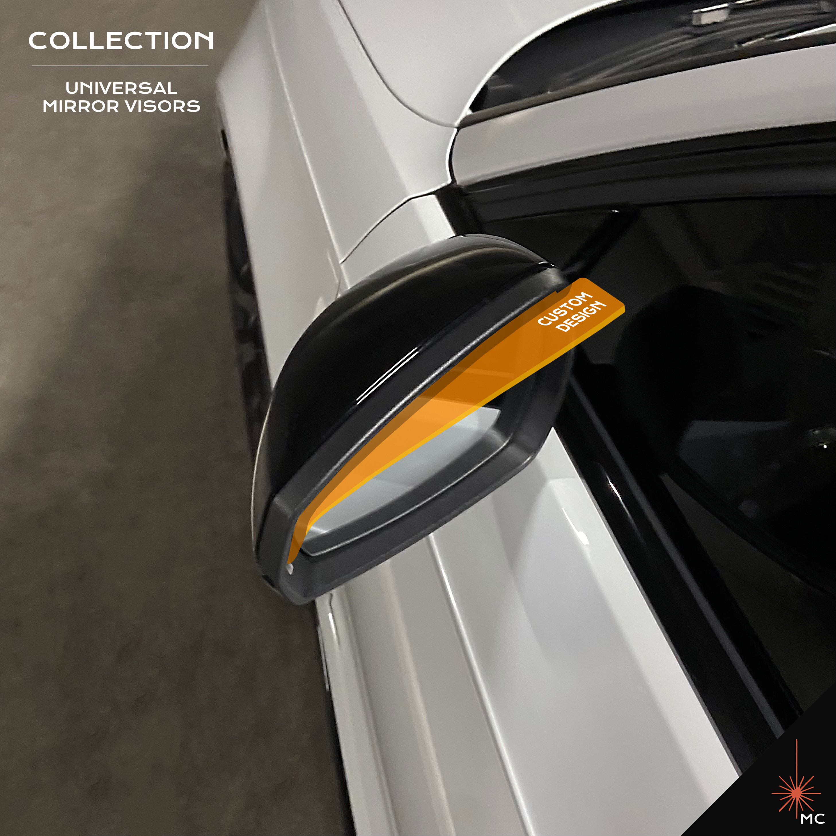 Custom Universal Side Mirror Visors - Pair (Motor Vehicle Accessories)