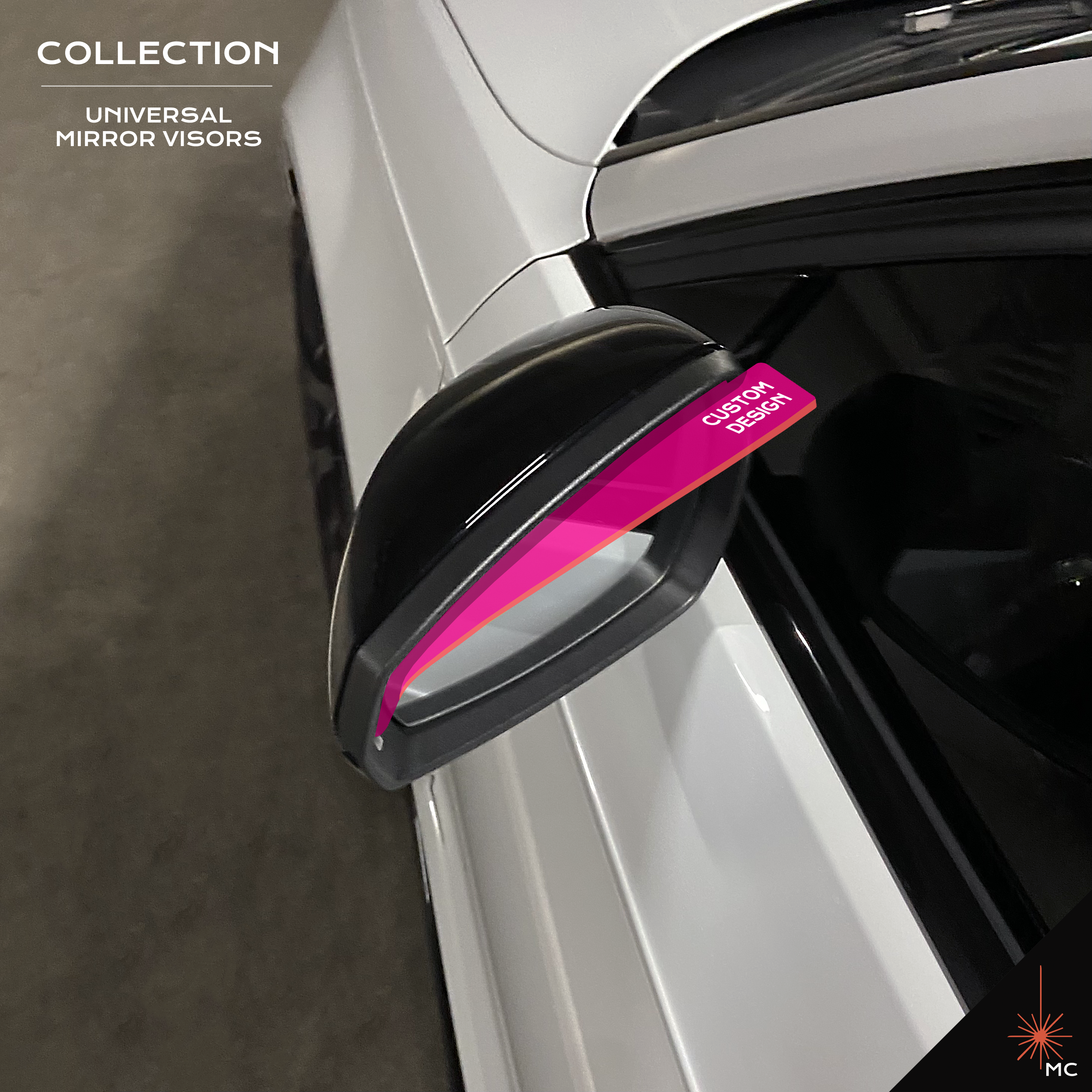 Custom Universal Side Mirror Visors - Pair (Motor Vehicle Accessories)
