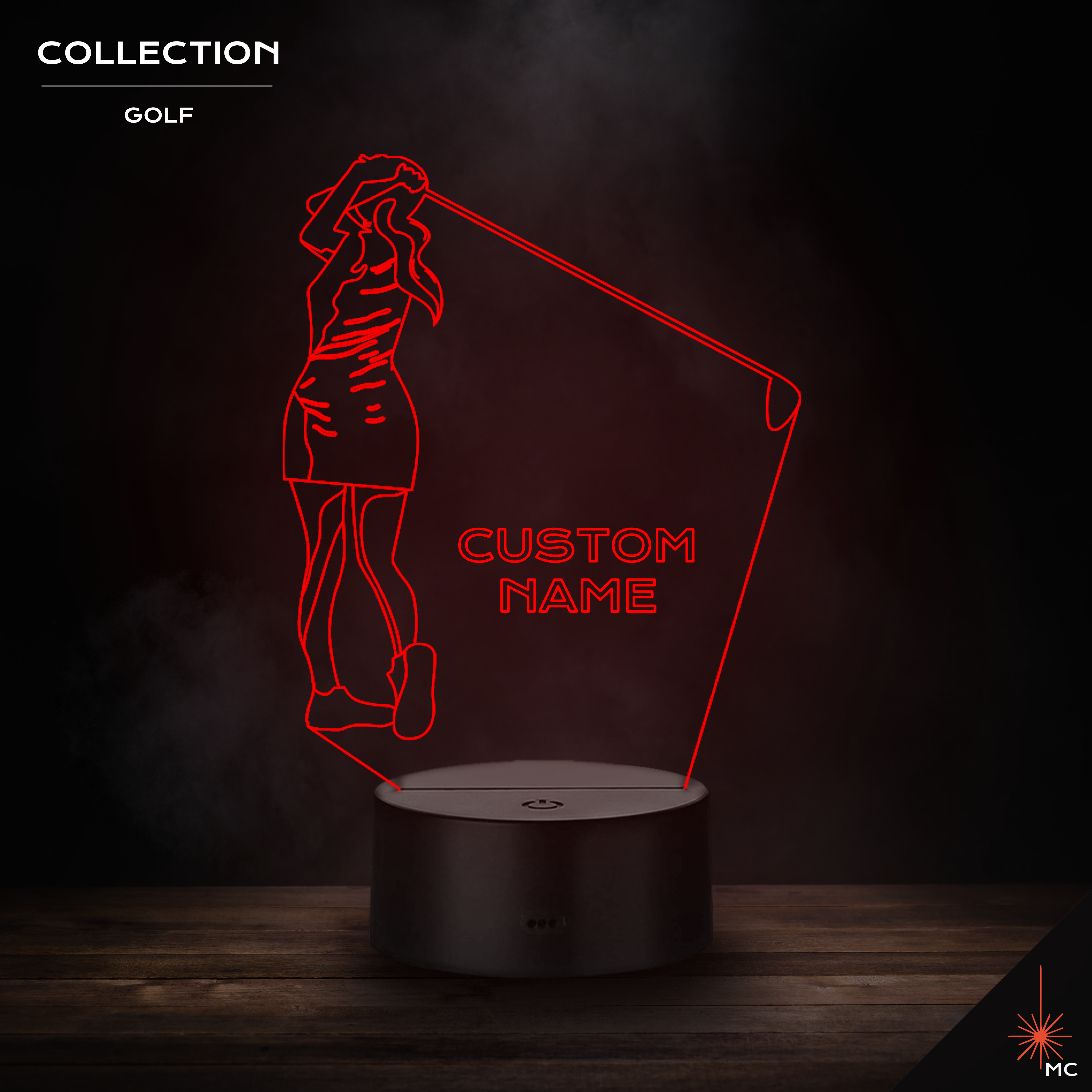 Design Your Own - Custom Golf LED Lamp (Male / Female)