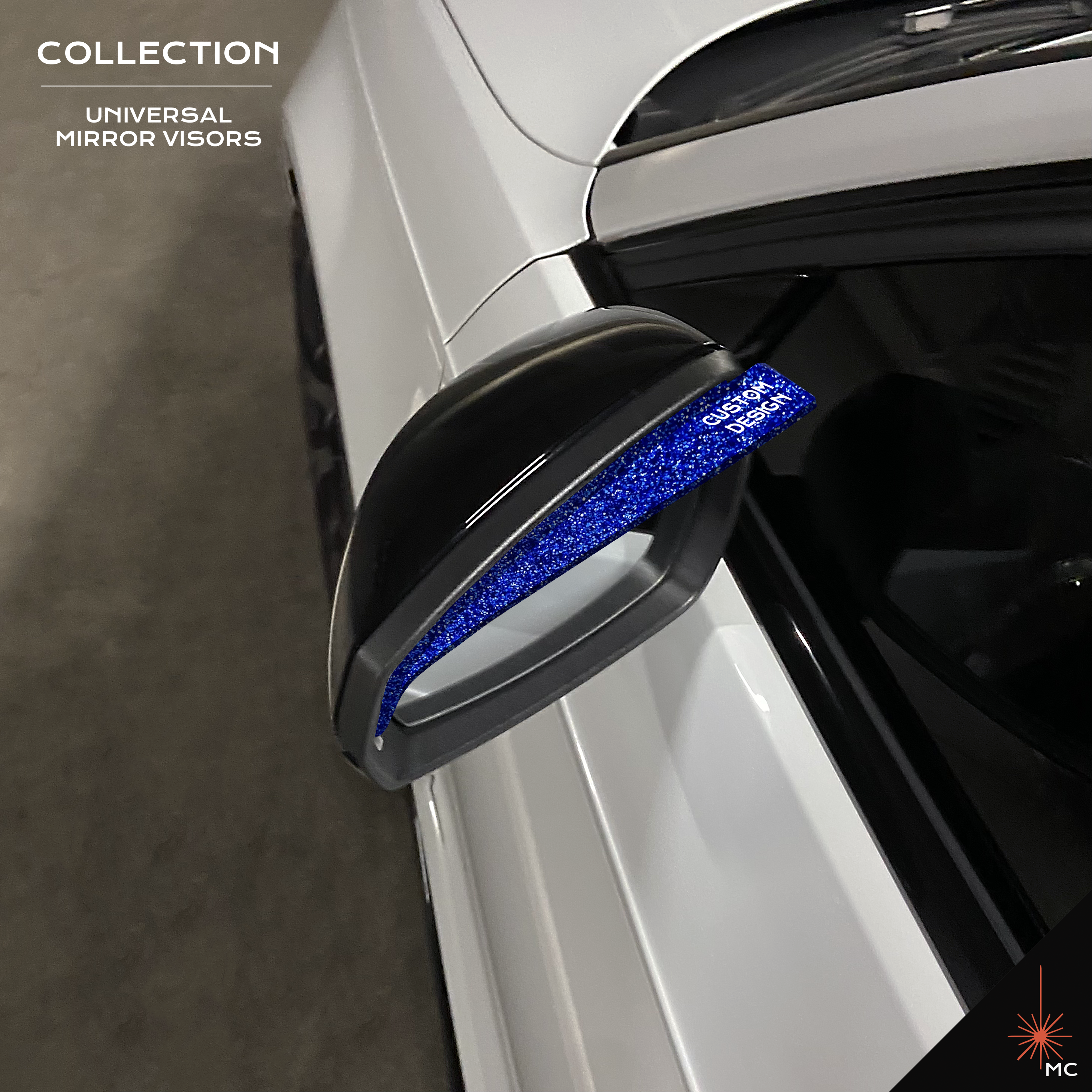 Custom Universal Side Mirror Visors - Pair (Motor Vehicle Accessories)