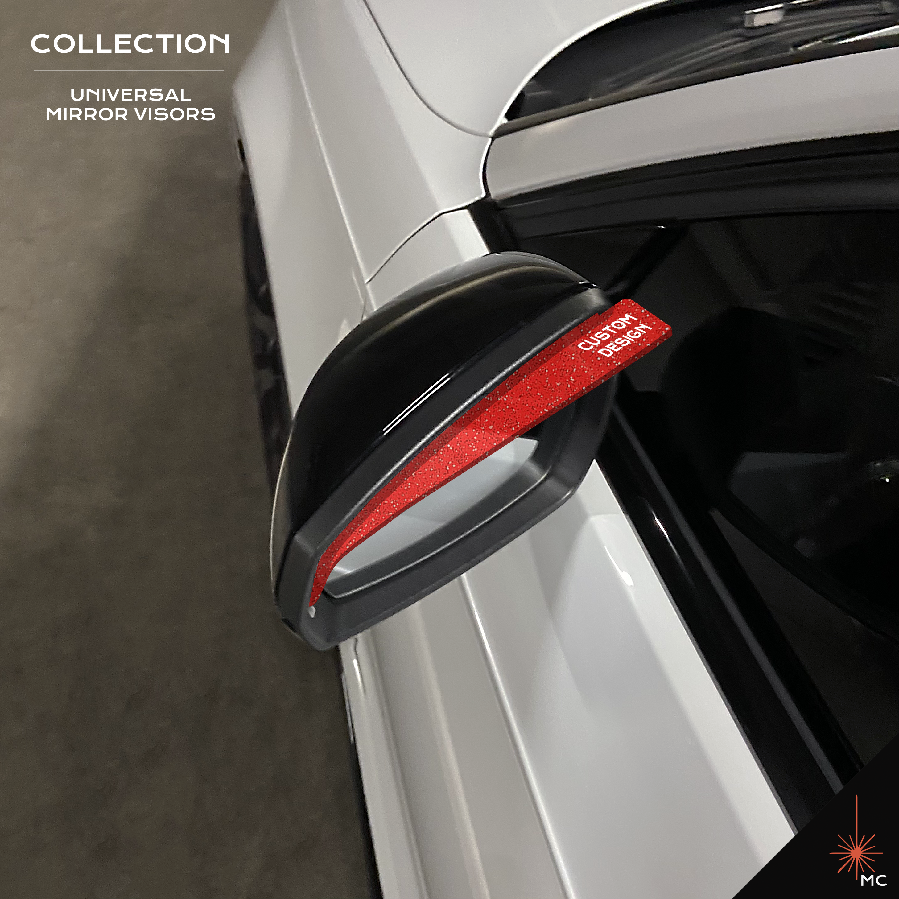 Custom Universal Side Mirror Visors - Pair (Motor Vehicle Accessories)