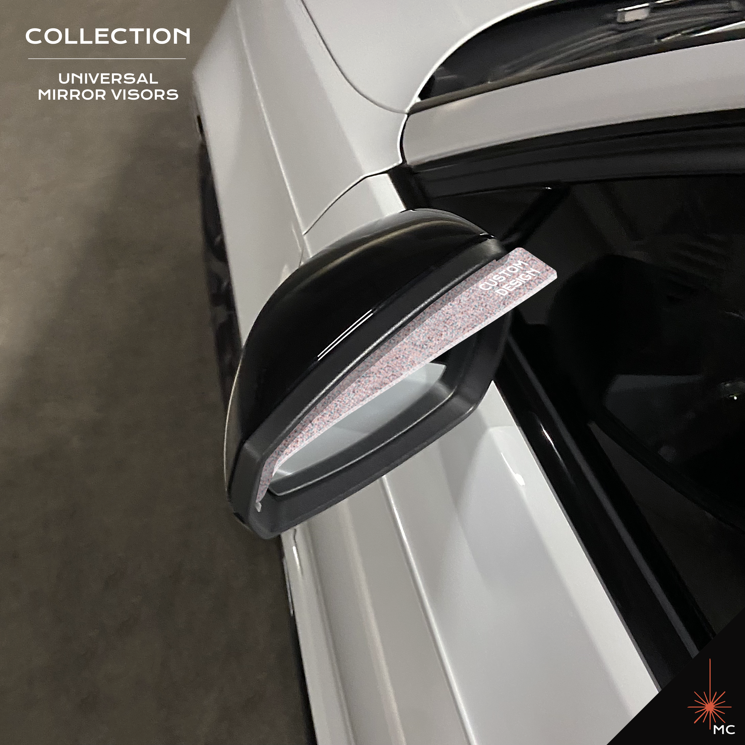 Custom Universal Side Mirror Visors - Pair (Motor Vehicle Accessories)