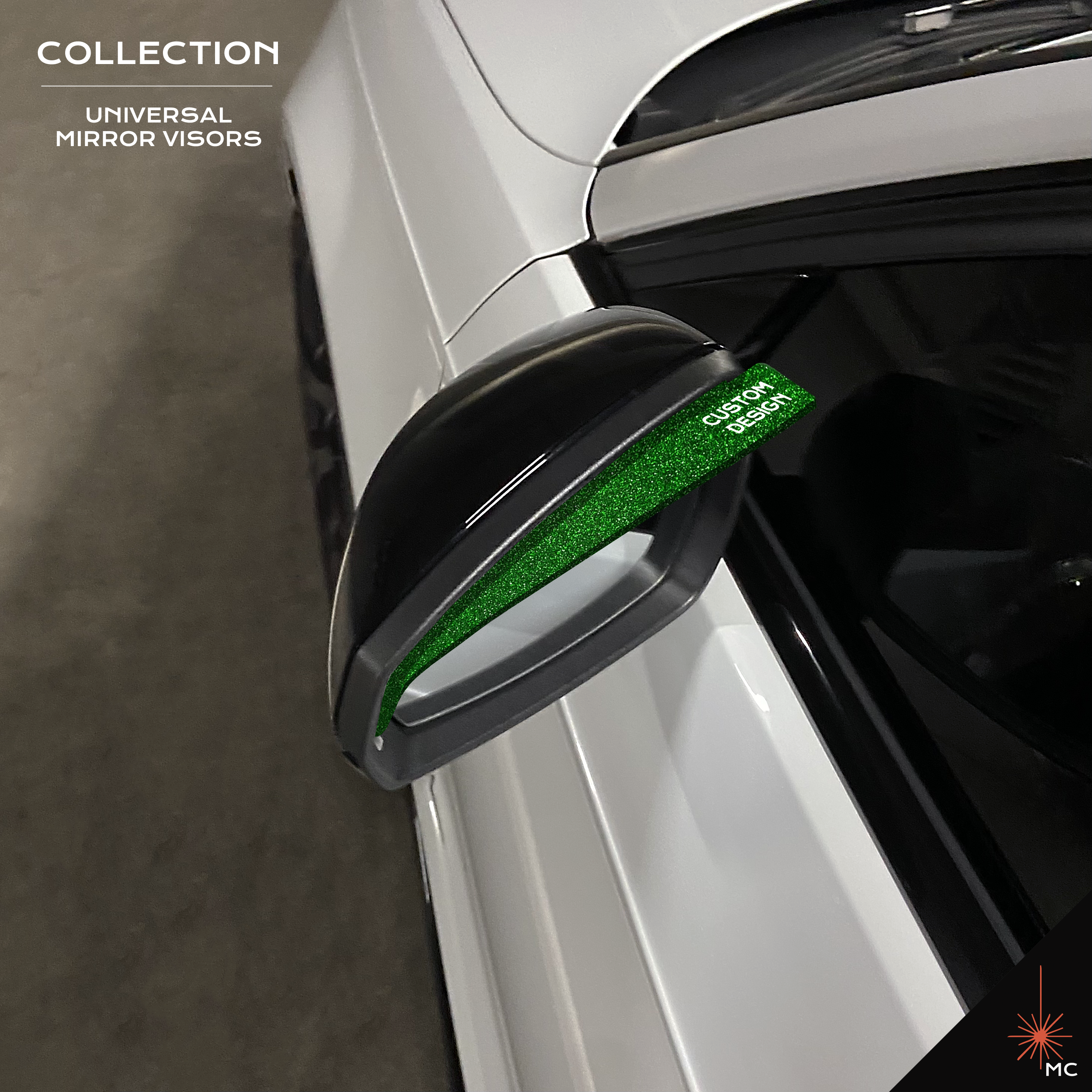 Custom Universal Side Mirror Visors - Pair (Motor Vehicle Accessories)