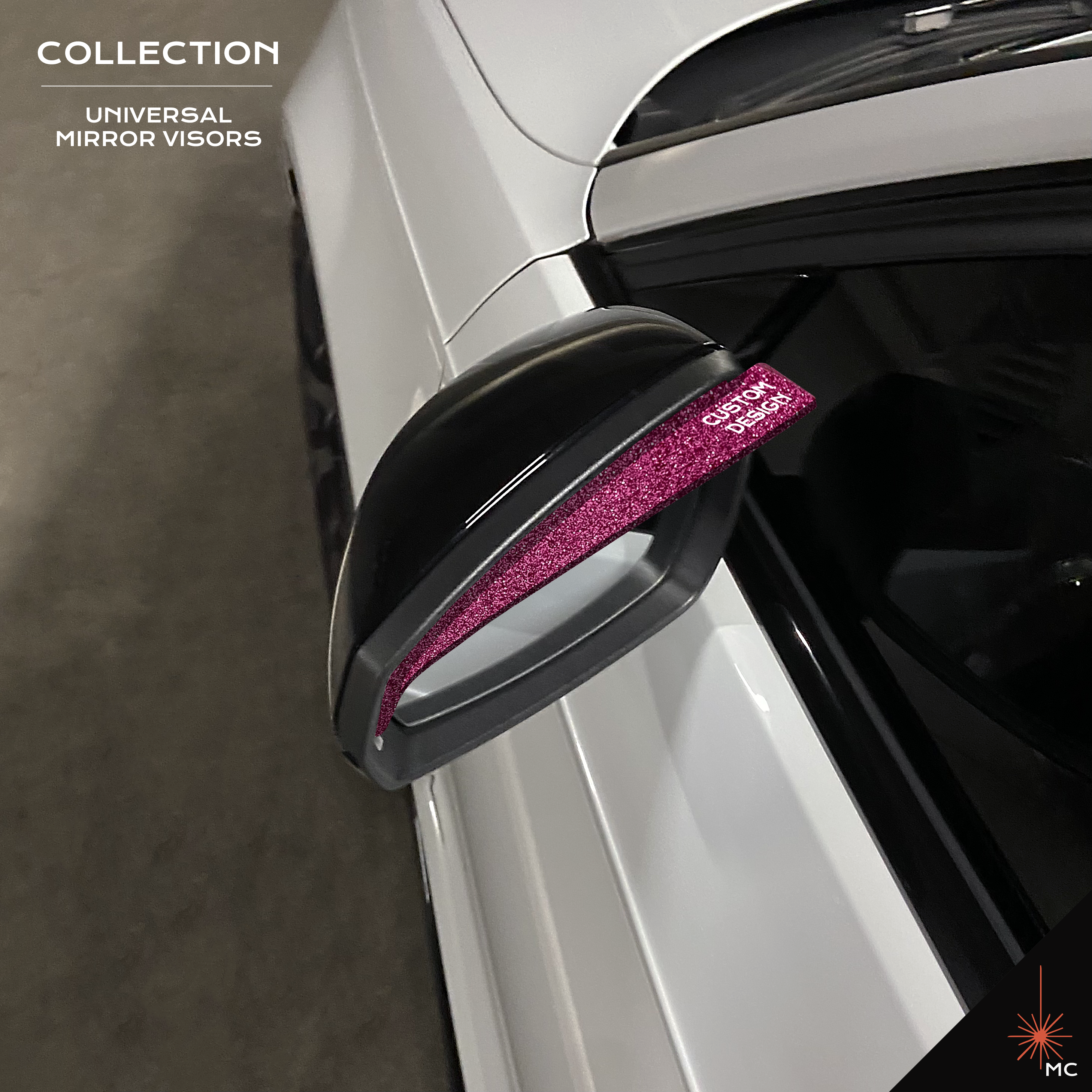 Custom Universal Side Mirror Visors - Pair (Motor Vehicle Accessories)