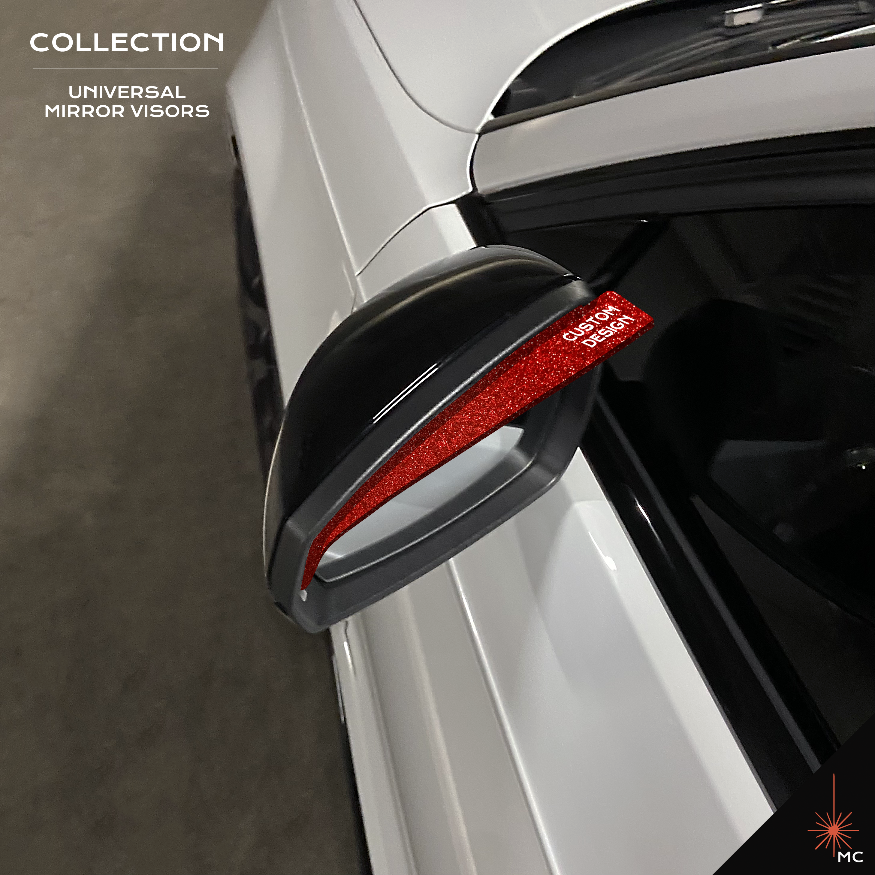 Custom Universal Side Mirror Visors - Pair (Motor Vehicle Accessories)
