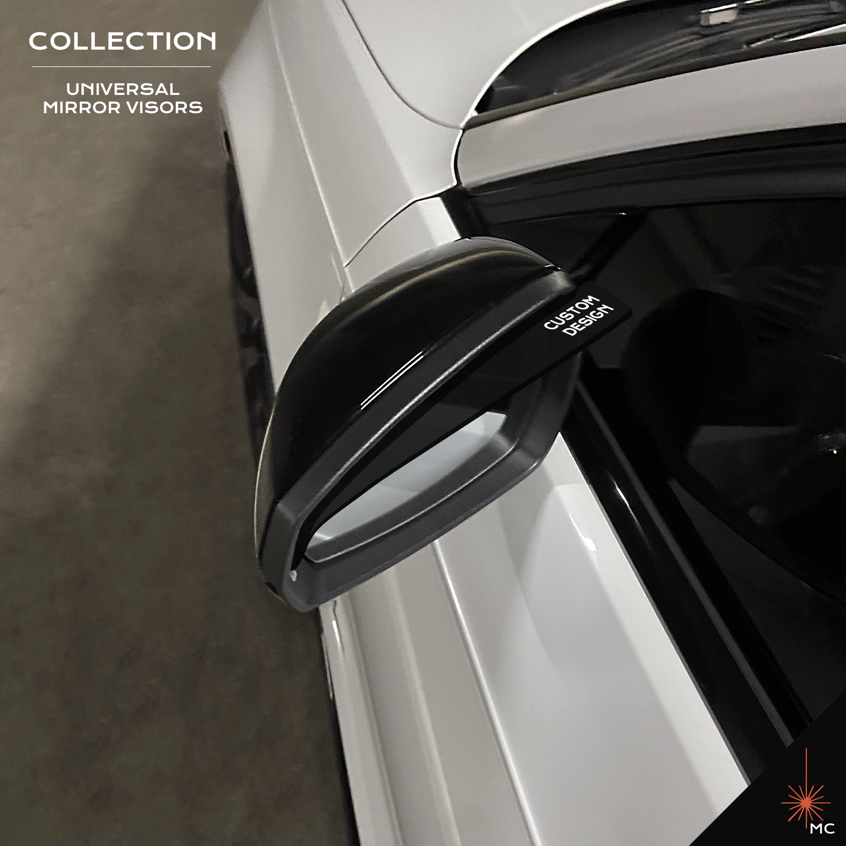 Custom Universal Side Mirror Visors - Pair (Motor Vehicle Accessories)
