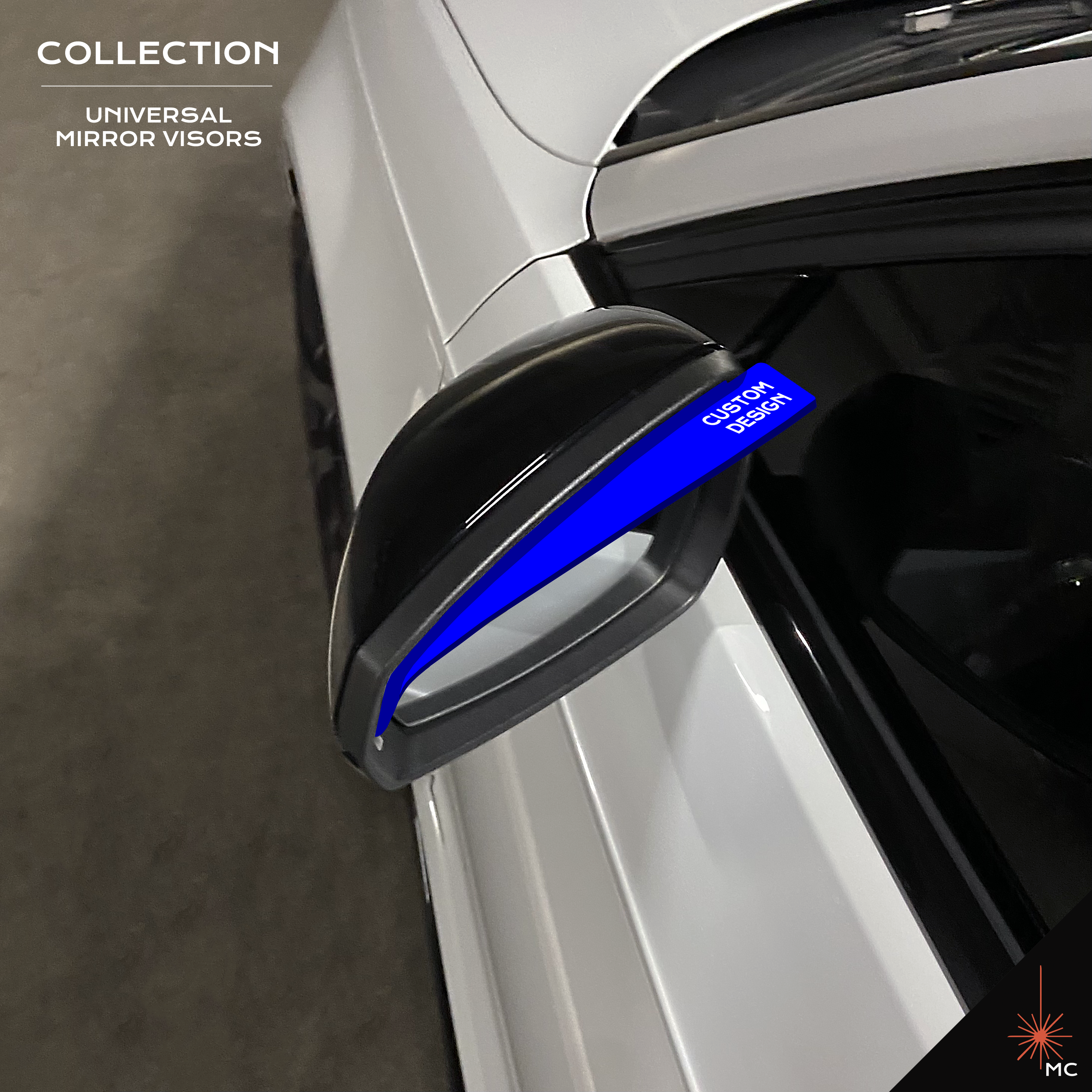 Custom Universal Side Mirror Visors - Pair (Motor Vehicle Accessories)