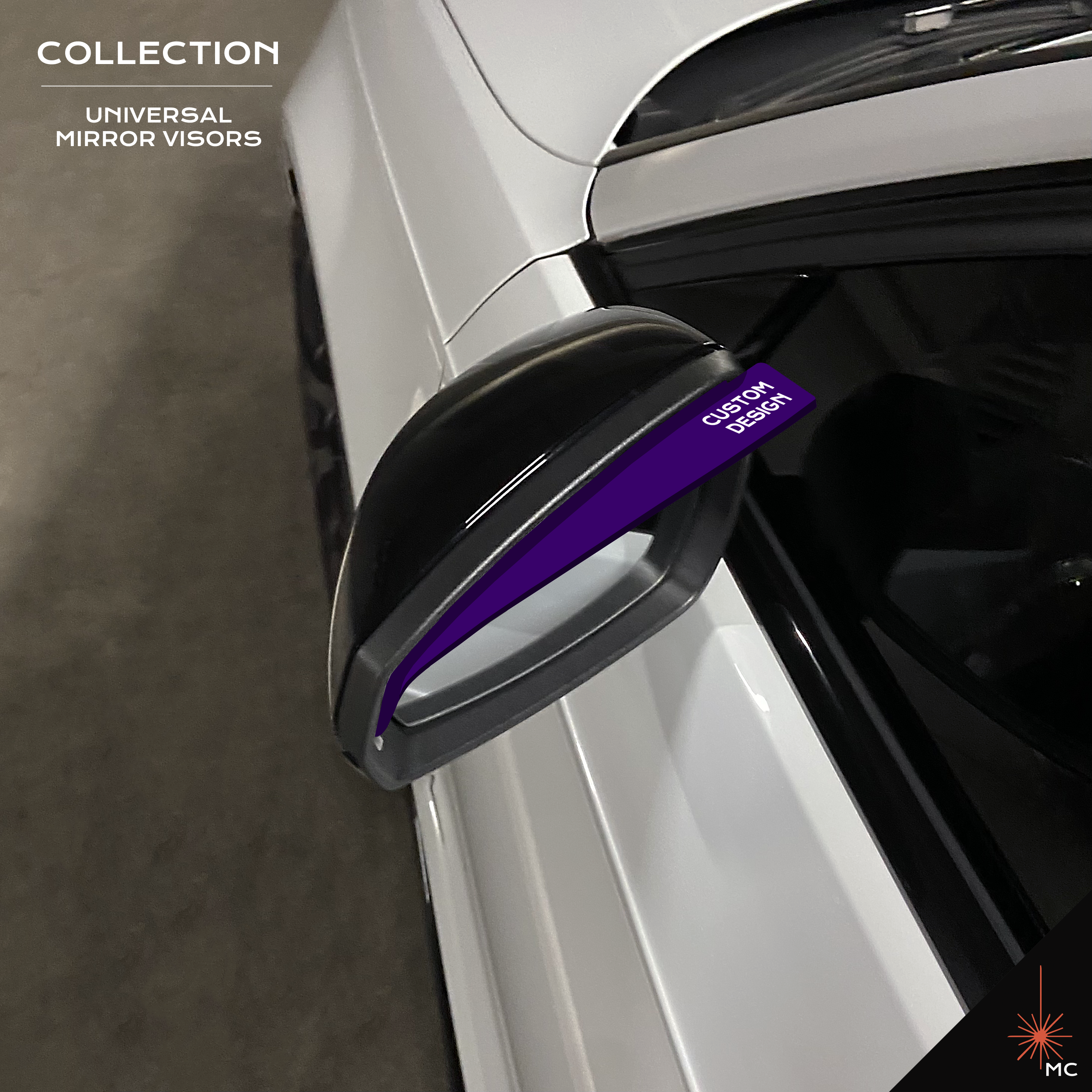 Custom Universal Side Mirror Visors - Pair (Motor Vehicle Accessories)