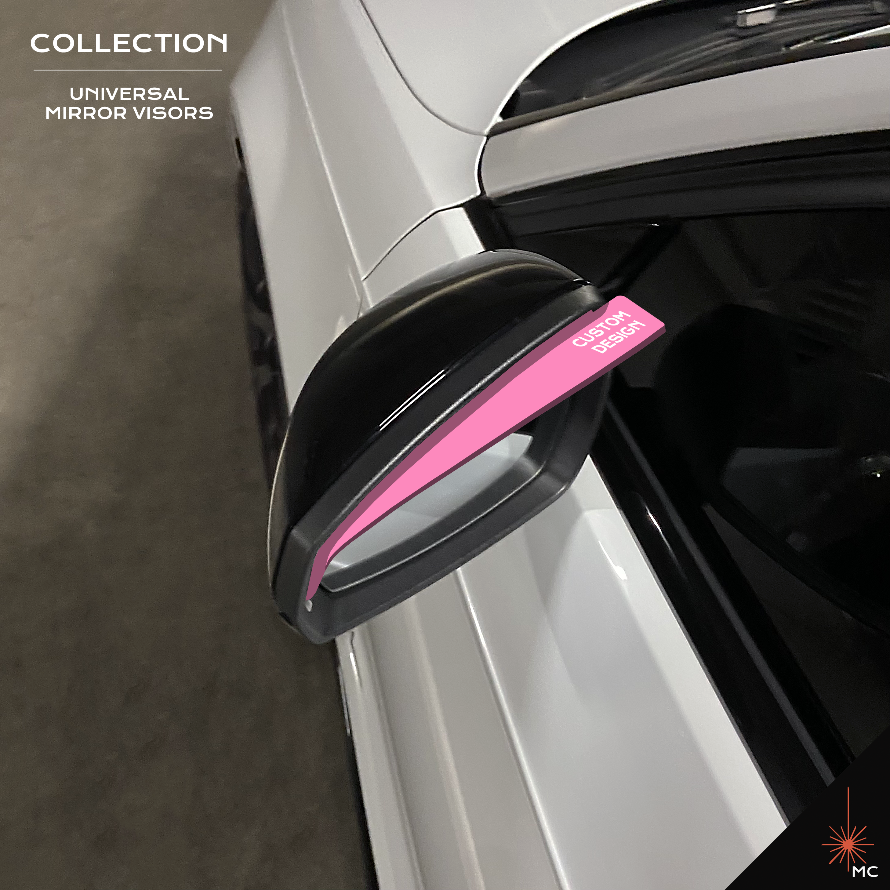 Custom Universal Side Mirror Visors - Pair (Motor Vehicle Accessories)