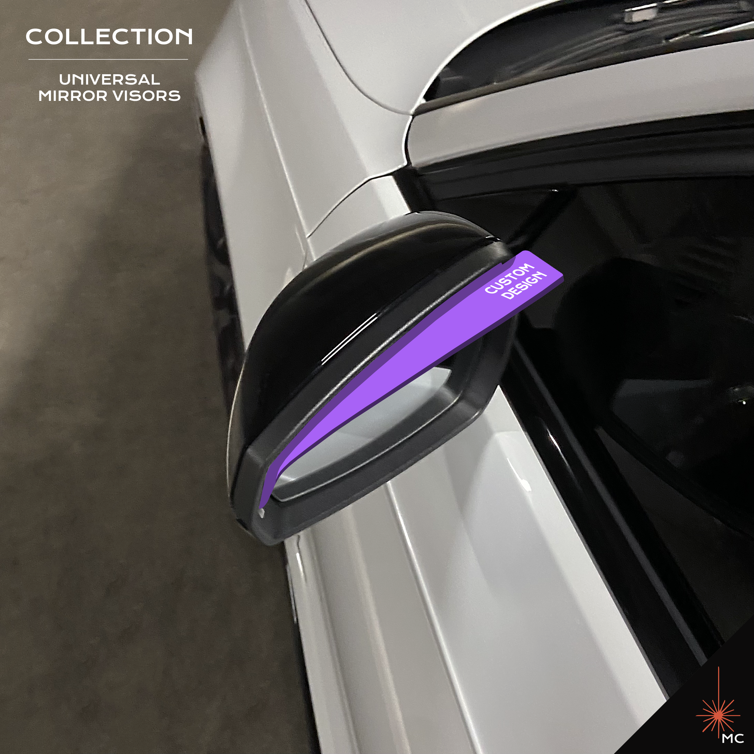 Custom Universal Side Mirror Visors - Pair (Motor Vehicle Accessories)
