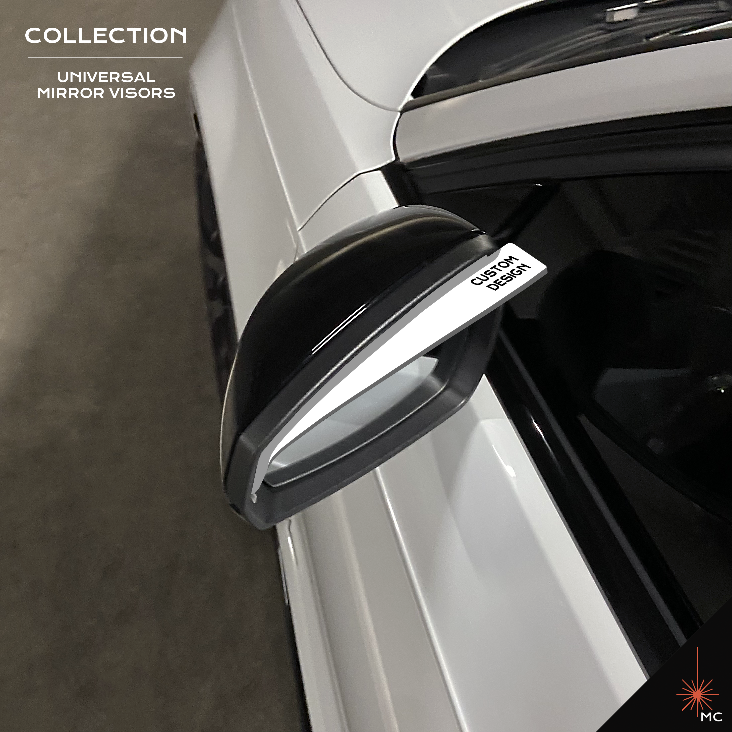 Custom Universal Side Mirror Visors - Pair (Motor Vehicle Accessories)