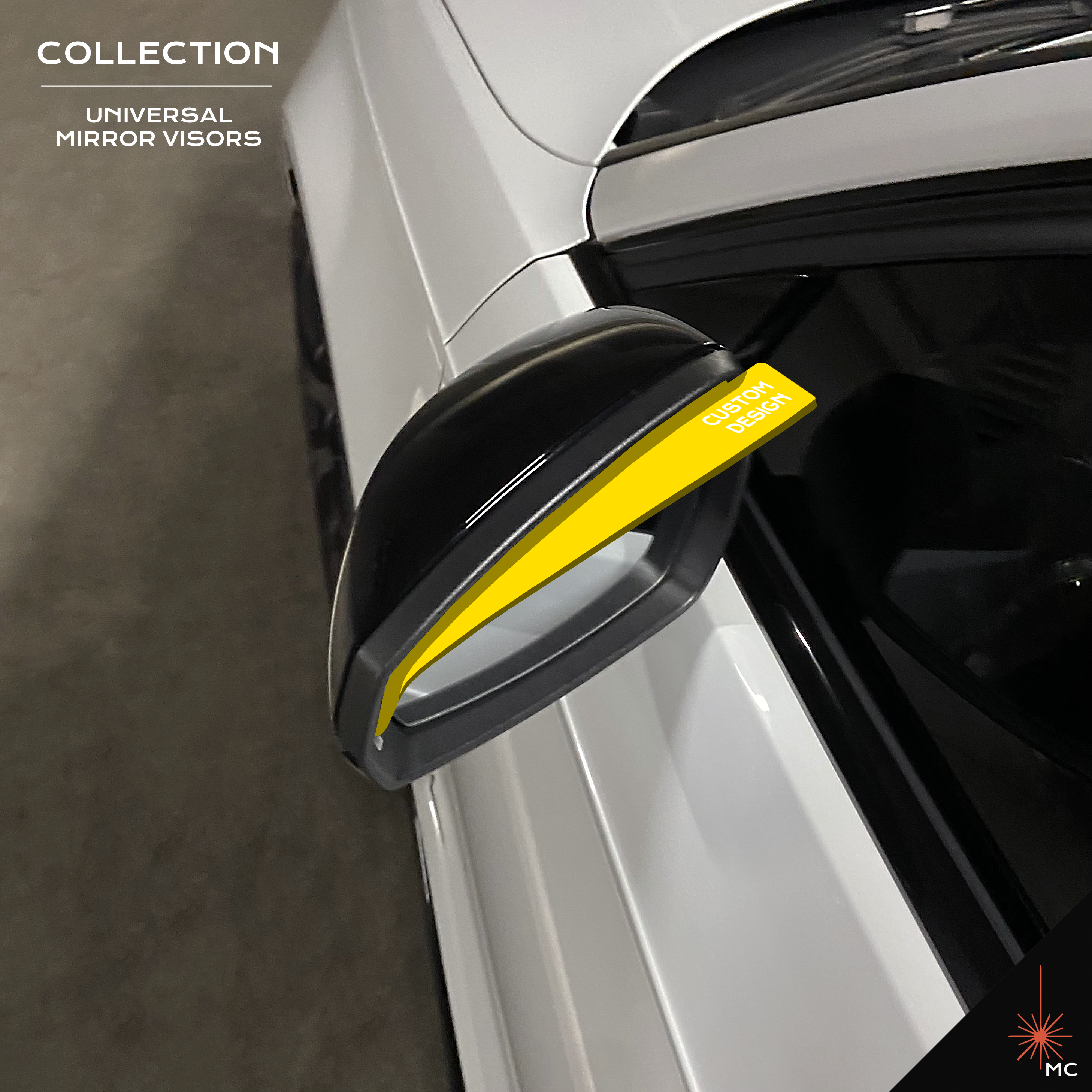 Custom Universal Side Mirror Visors - Pair (Motor Vehicle Accessories)