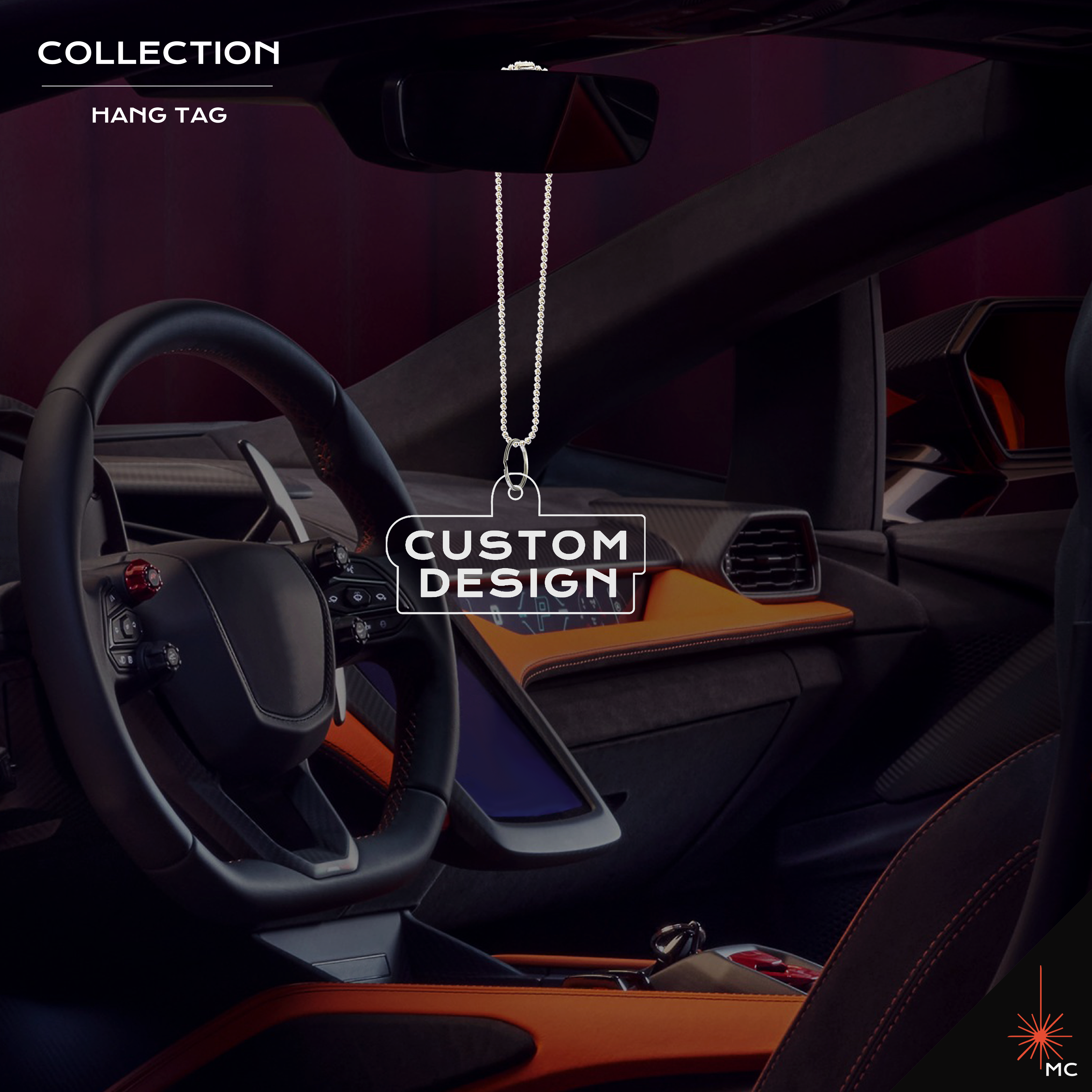 Custom Rear View Mirror Hang Tag Display (Motor Vehicle Accessories)