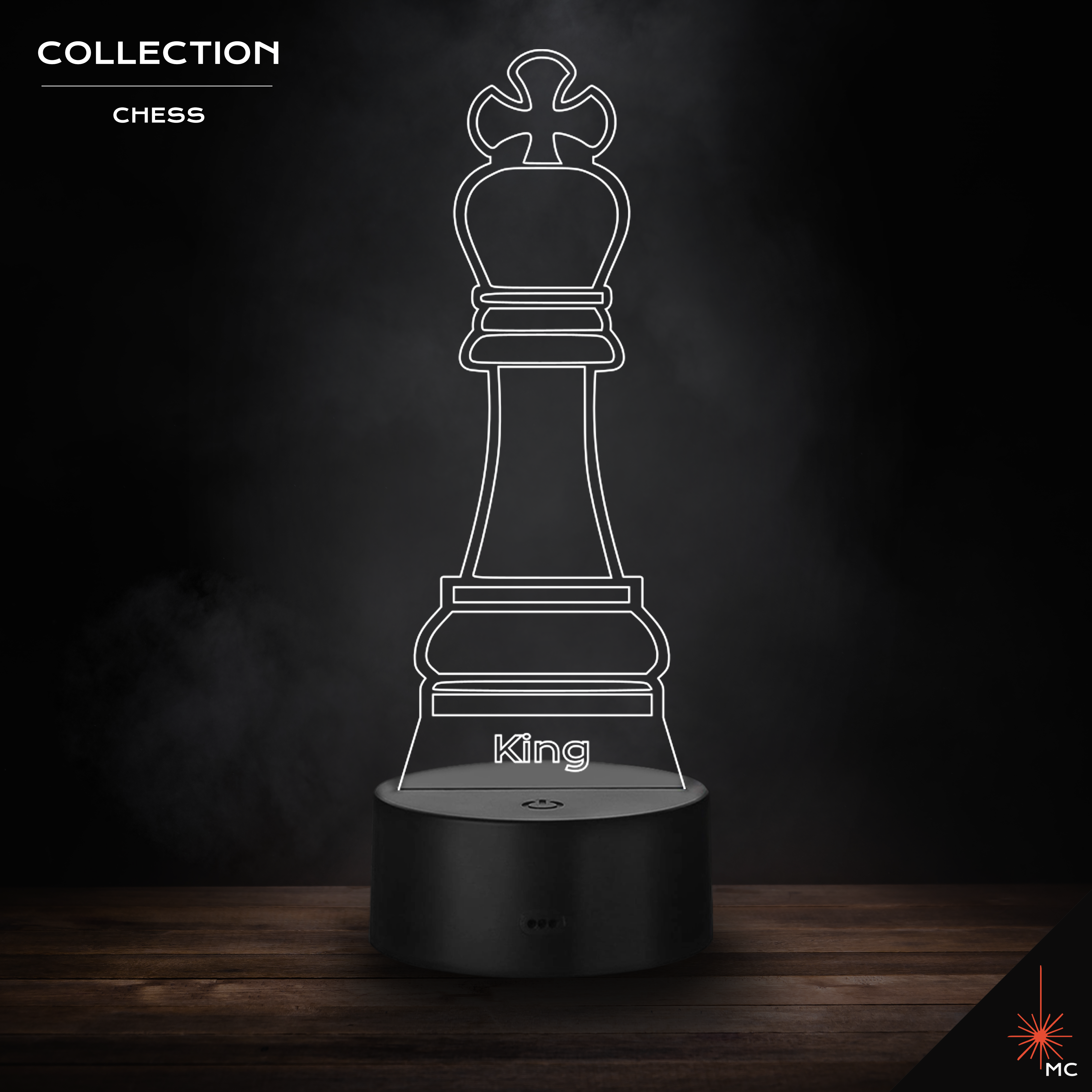 LED Lamp - King (Chess)