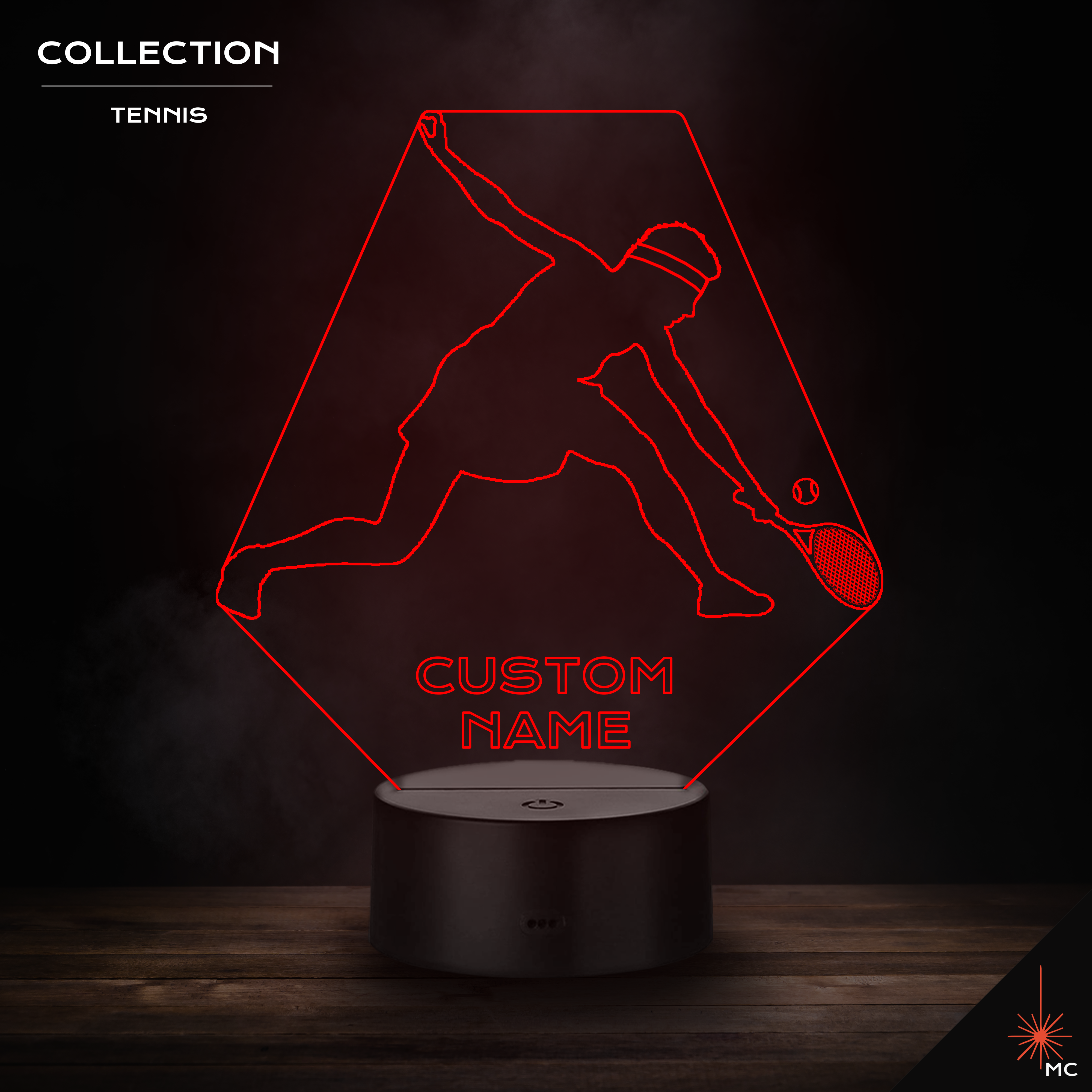 Design Your Own - Custom Tennis LED Lamp (Male / Female)