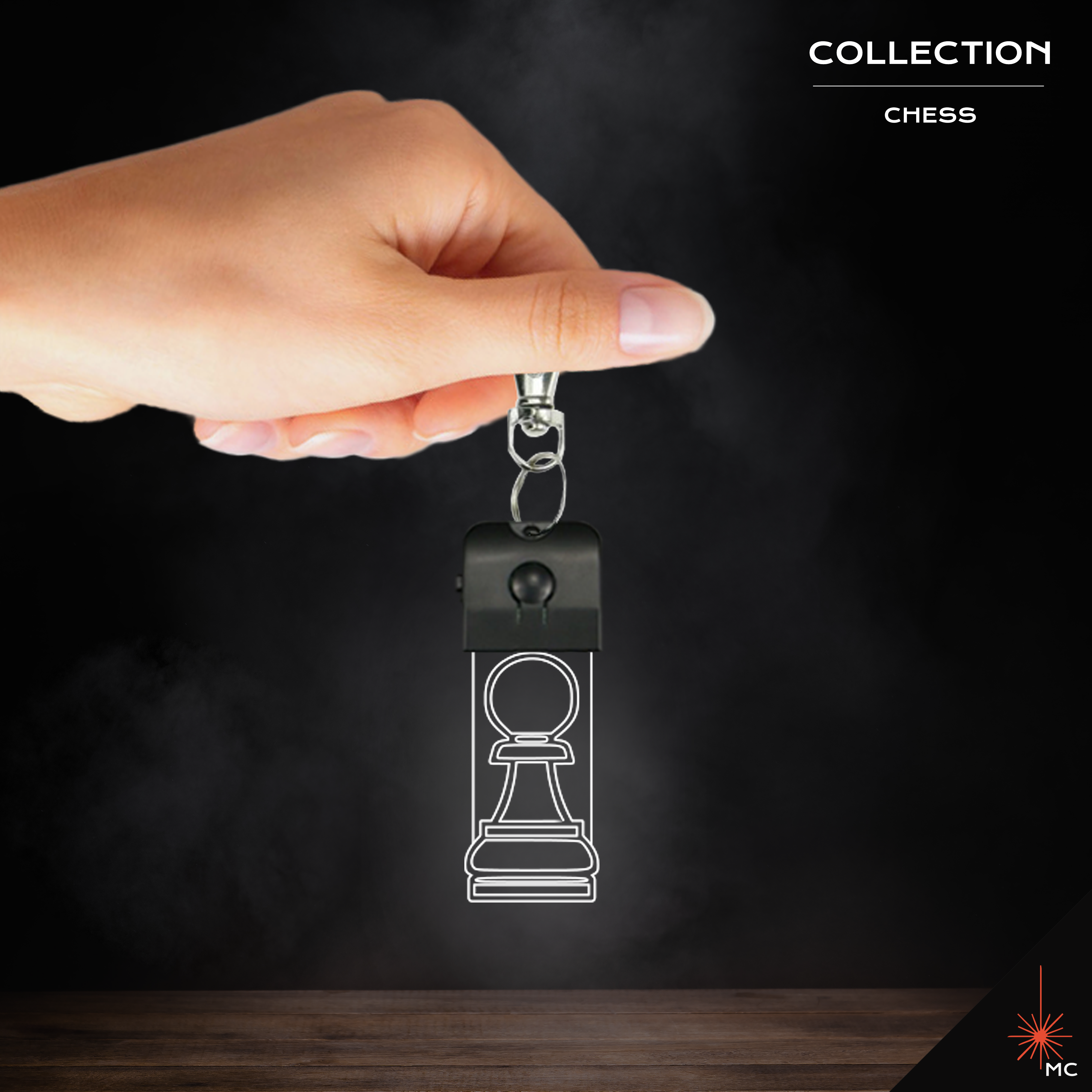 LED Keychain - Pawn (Chess)