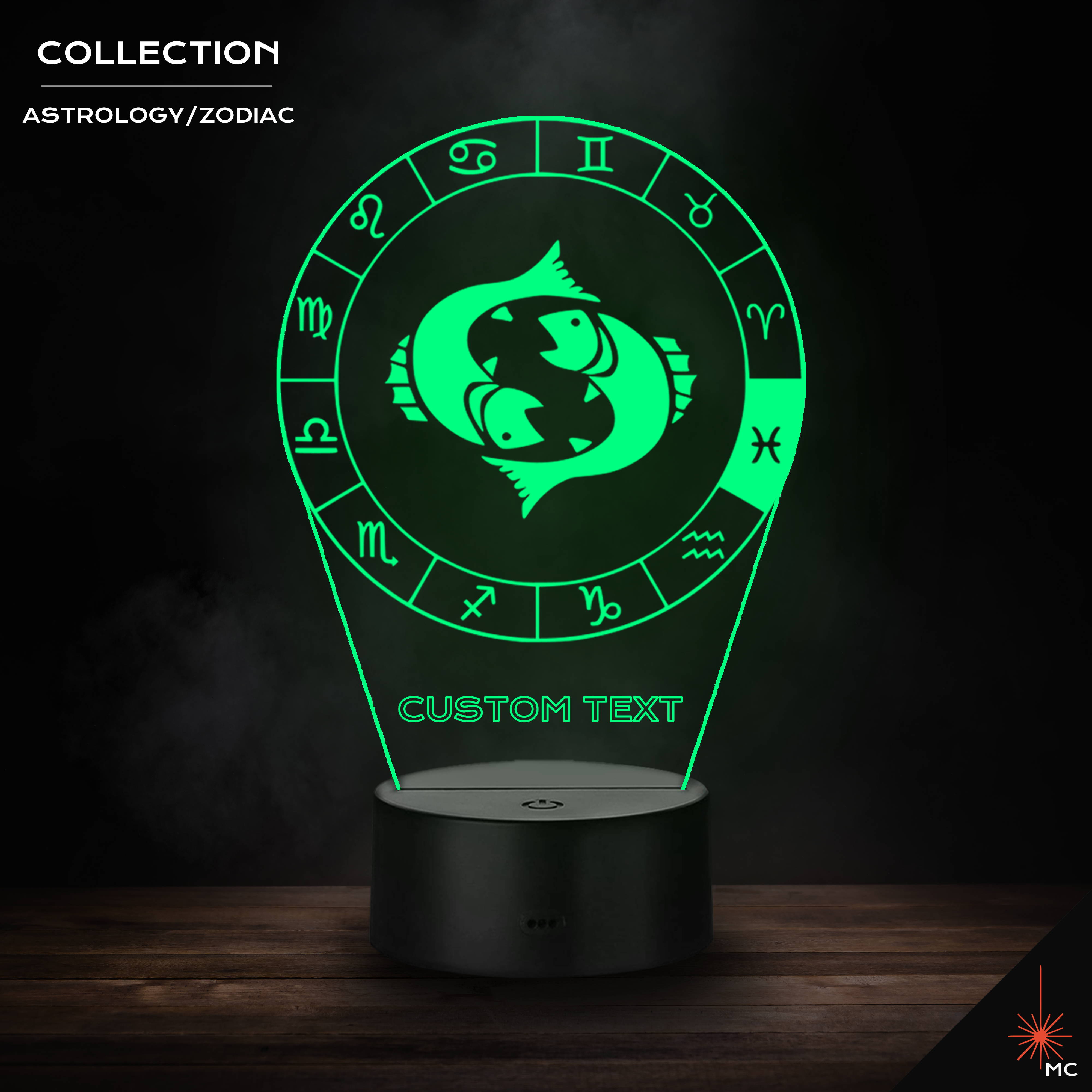 LED Lamp - Pisces (Astrology / Zodiac)