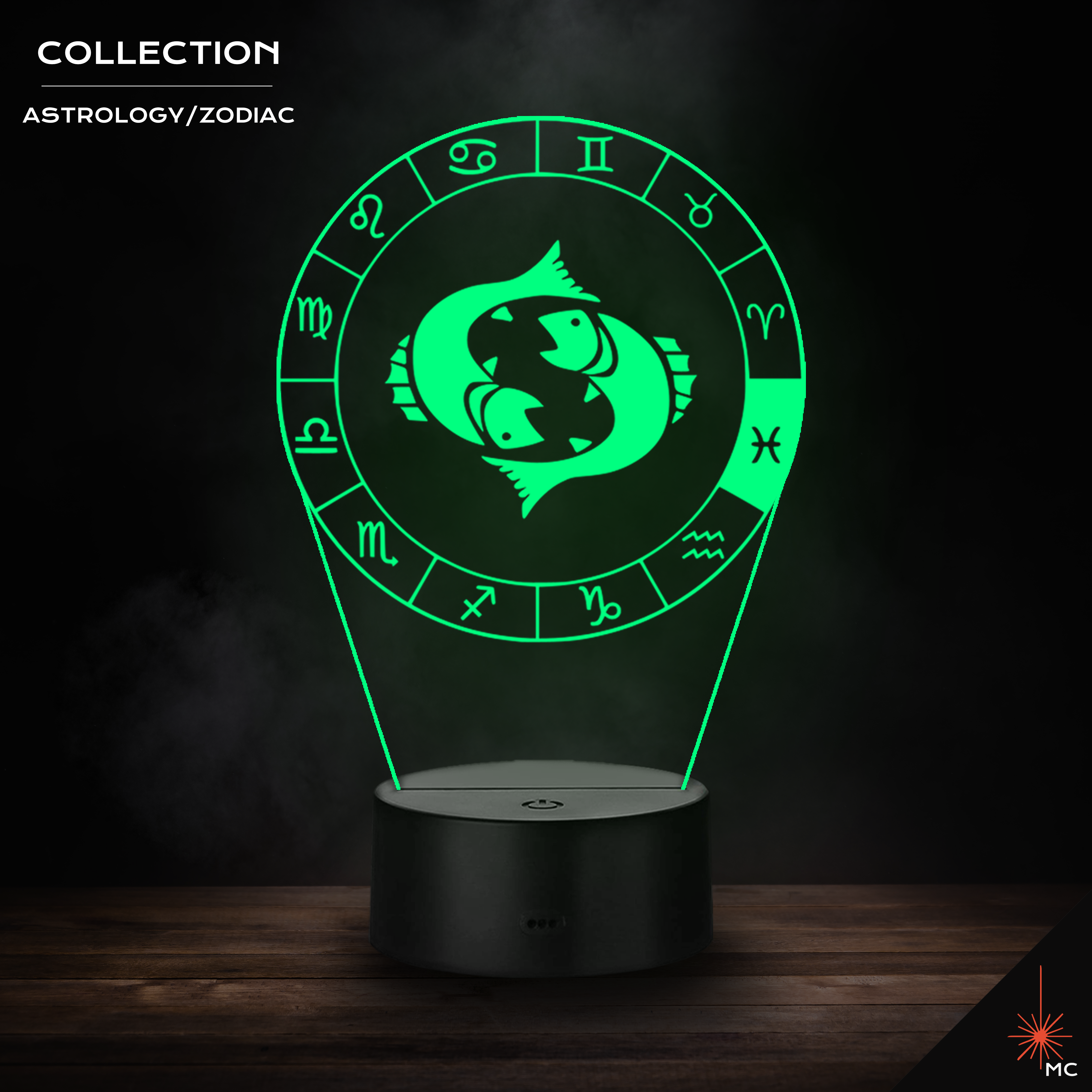 LED Lamp - Pisces (Astrology / Zodiac)