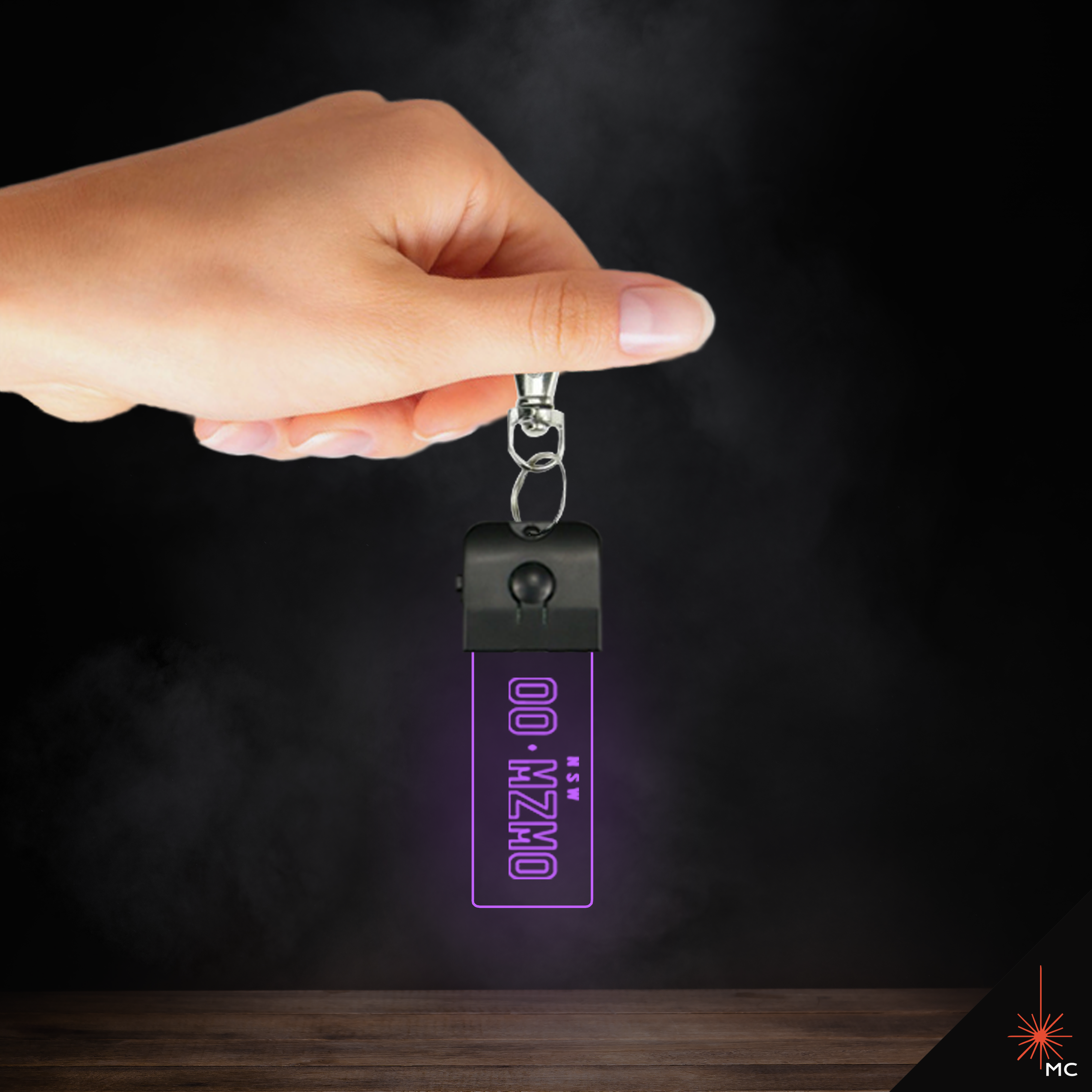 Design Your Own - Custom LED Vehicle Registration Number Plate Keychain