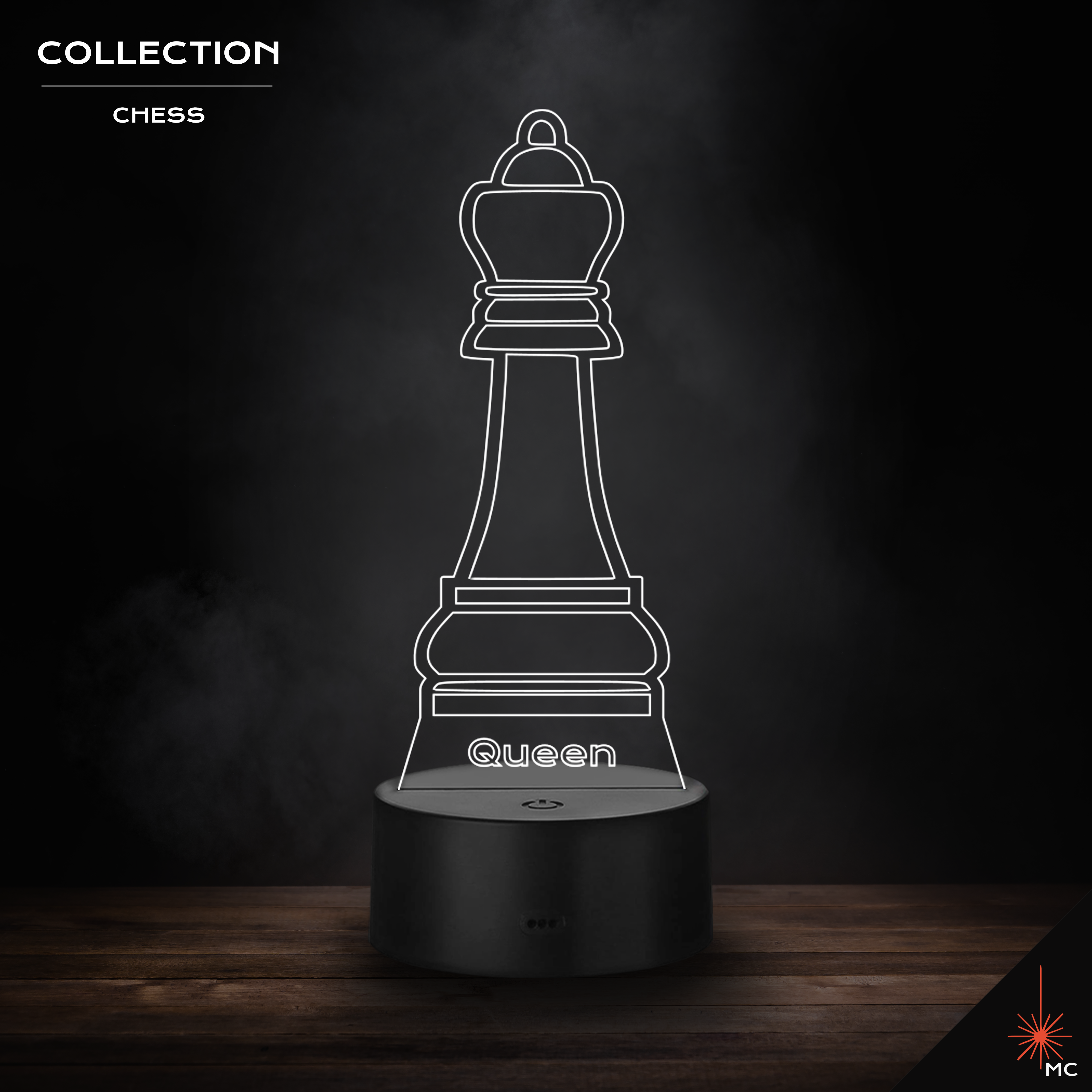 LED Lamp - Queen (Chess)