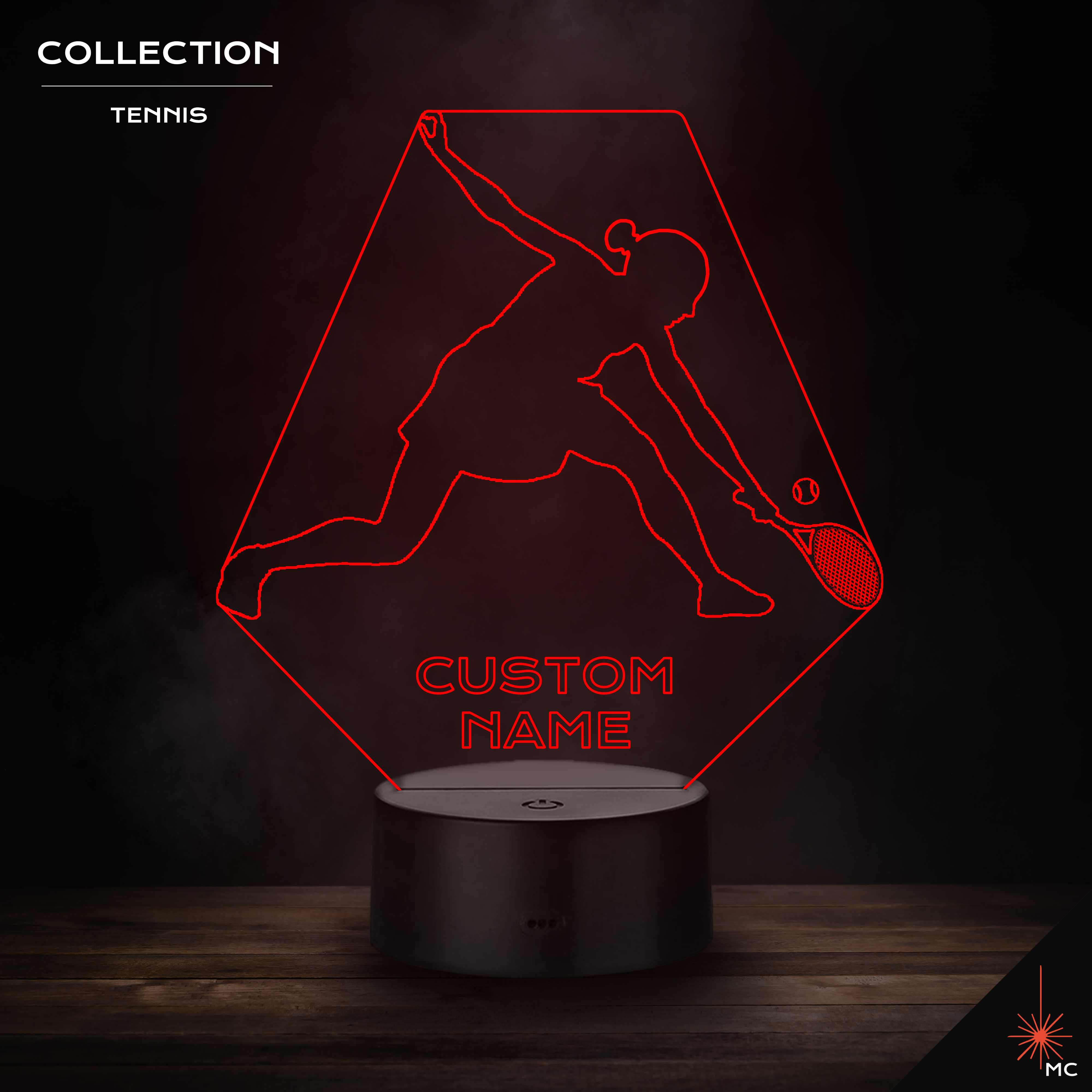 Design Your Own - Custom Tennis LED Lamp (Male / Female)