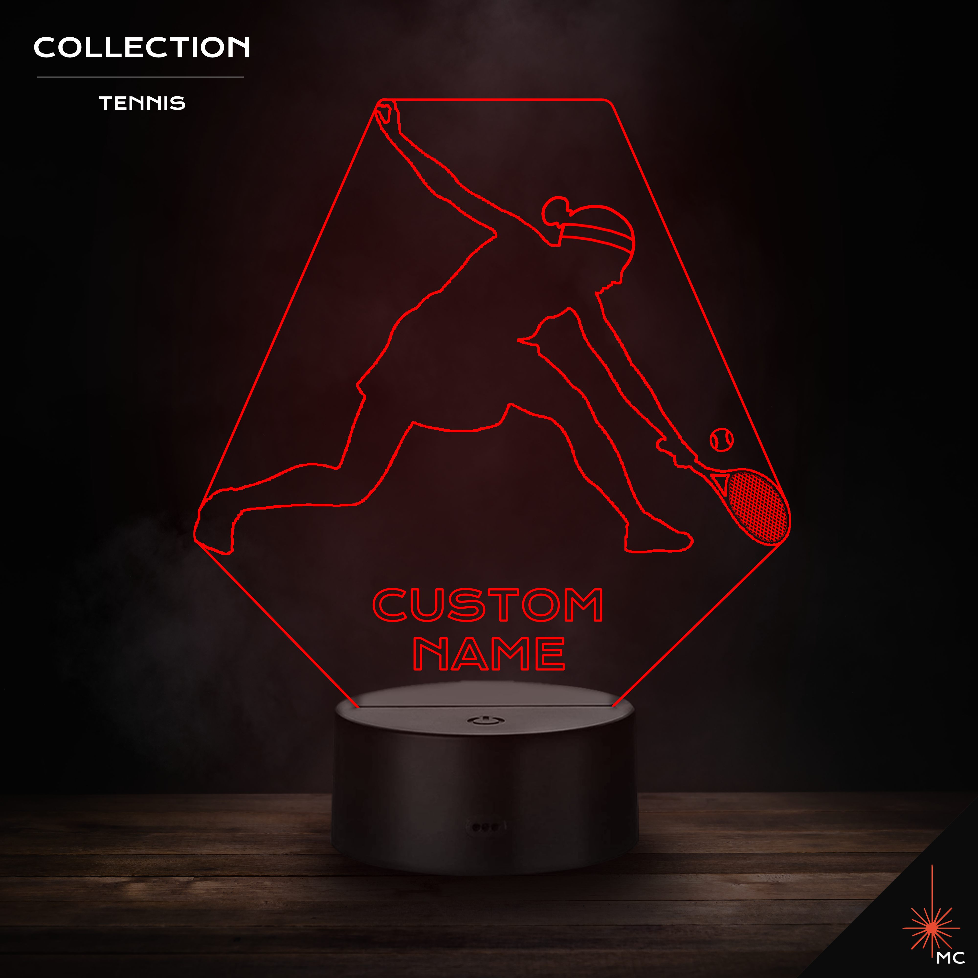 Design Your Own - Custom Tennis LED Lamp (Male / Female)