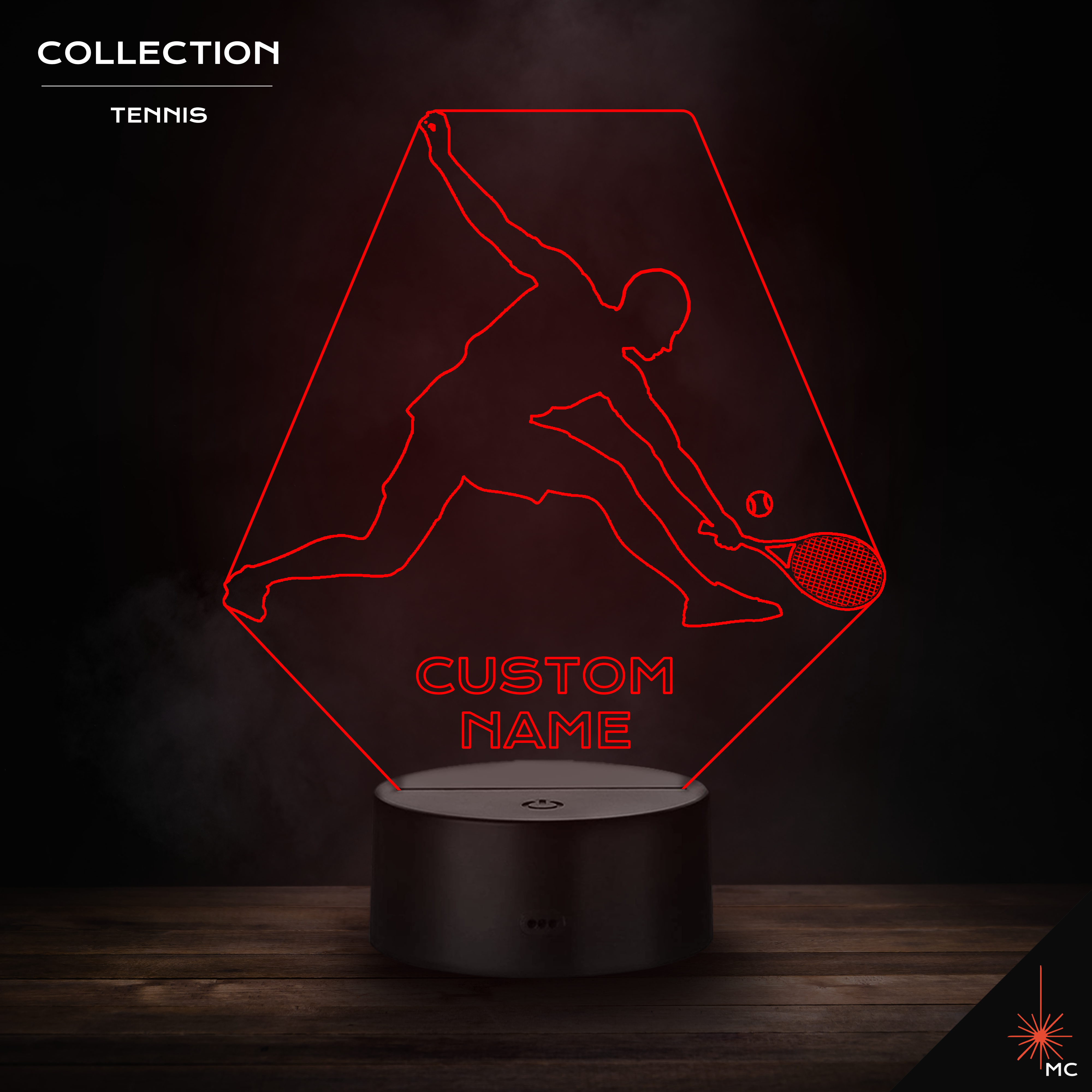 Design Your Own - Custom Tennis LED Lamp (Male / Female)