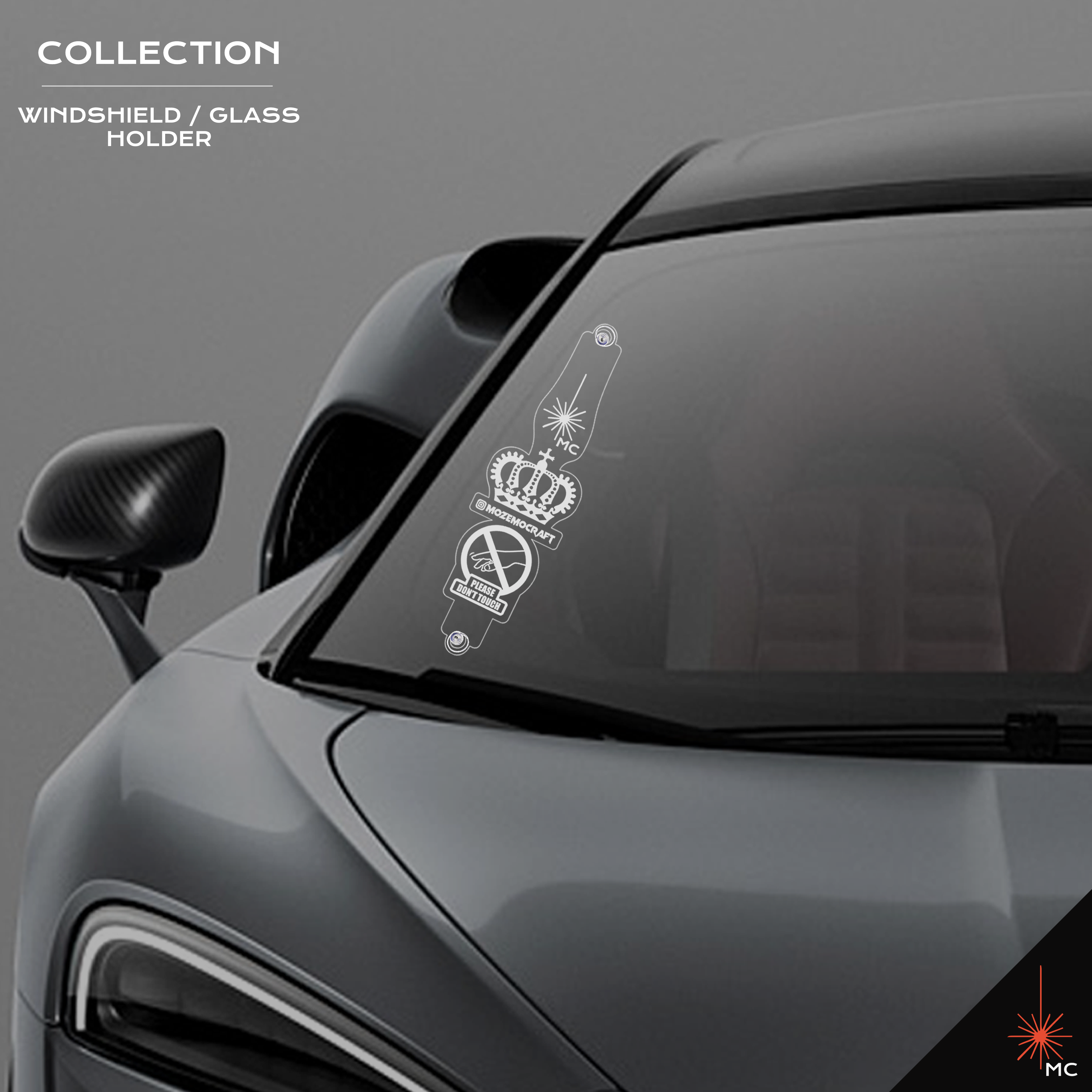 Custom Car Windshield / Glass Suction Holder Prop Display (Motor Vehicle Accessories)