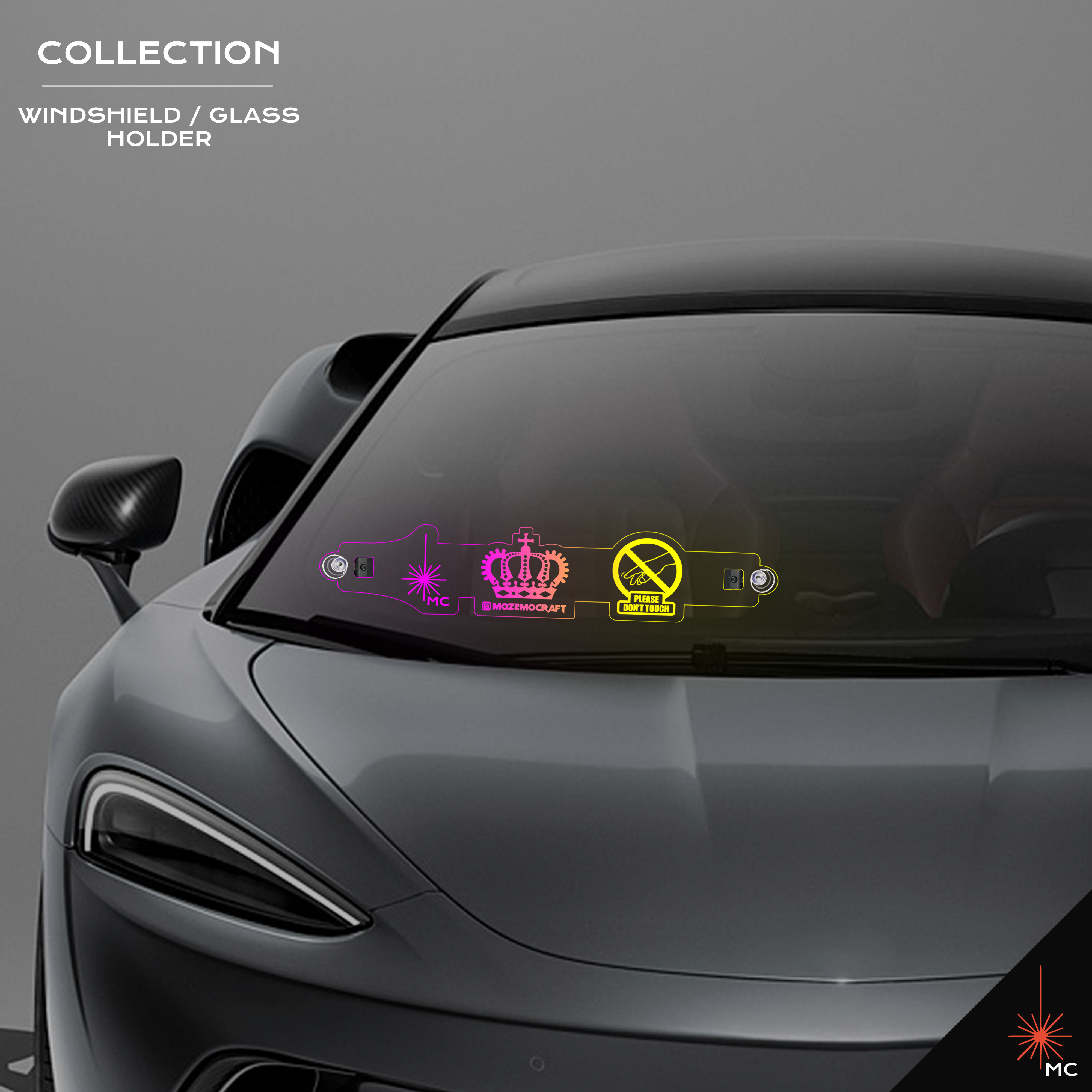 Custom LED Car Windshield / Glass Suction Holder Prop Display (Motor Vehicle Accessories)