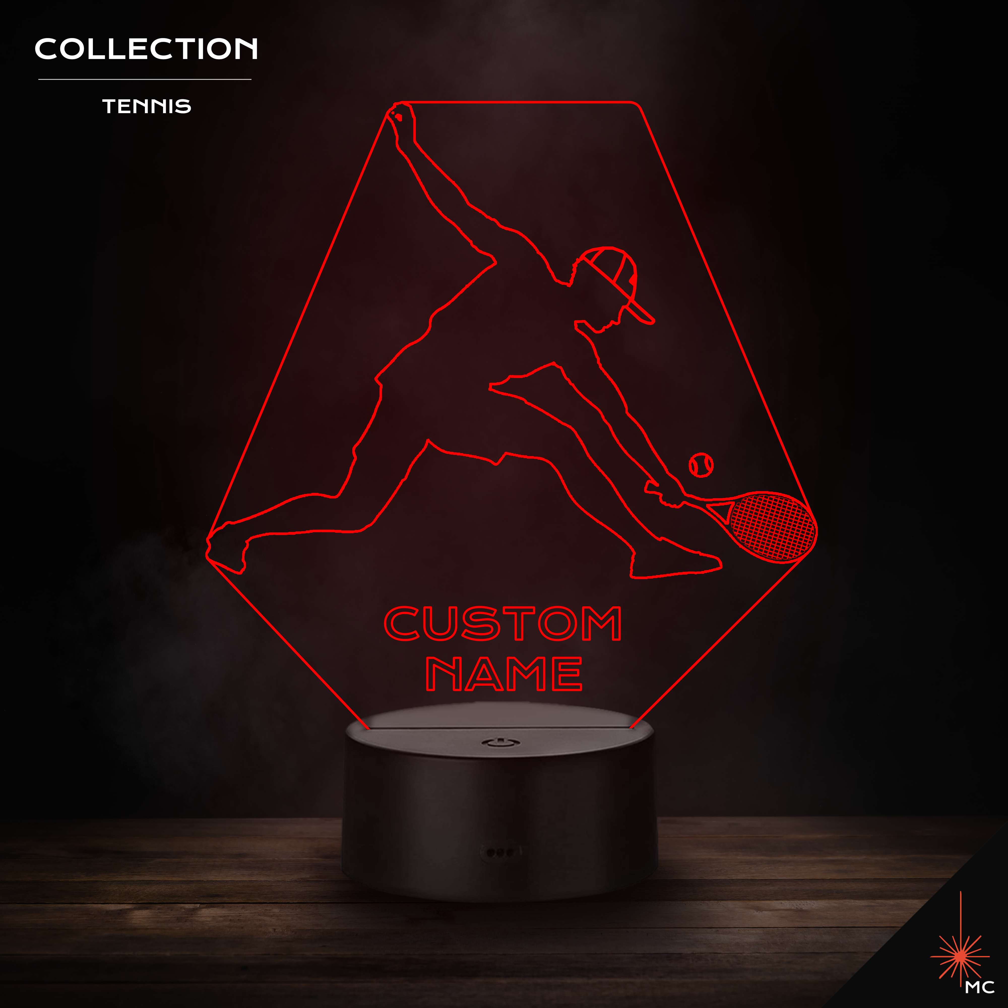 Design Your Own - Custom Tennis LED Lamp (Male / Female)