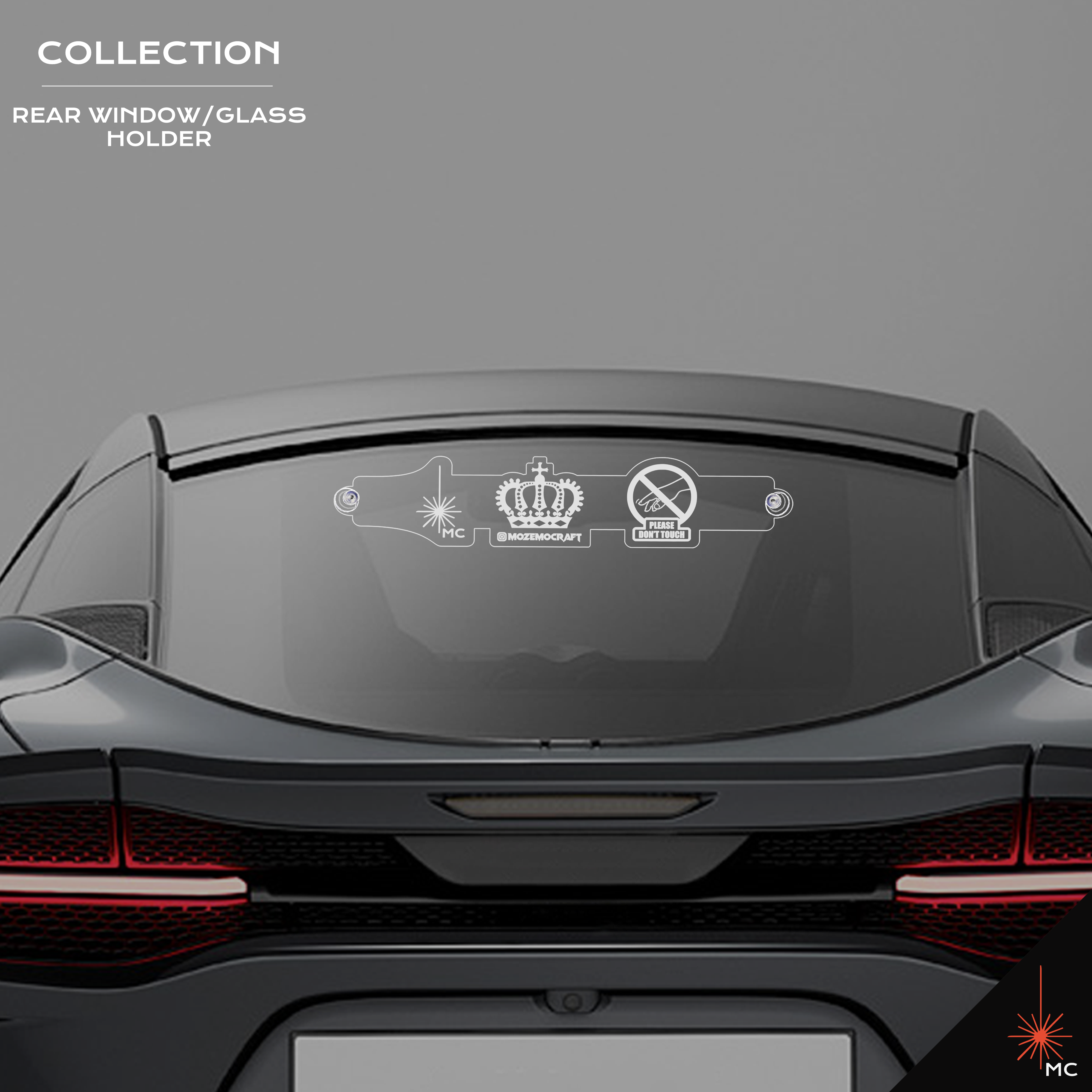 Custom Car Rear Window / Glass Suction Holder Prop Display (Motor Vehicle Accessories)