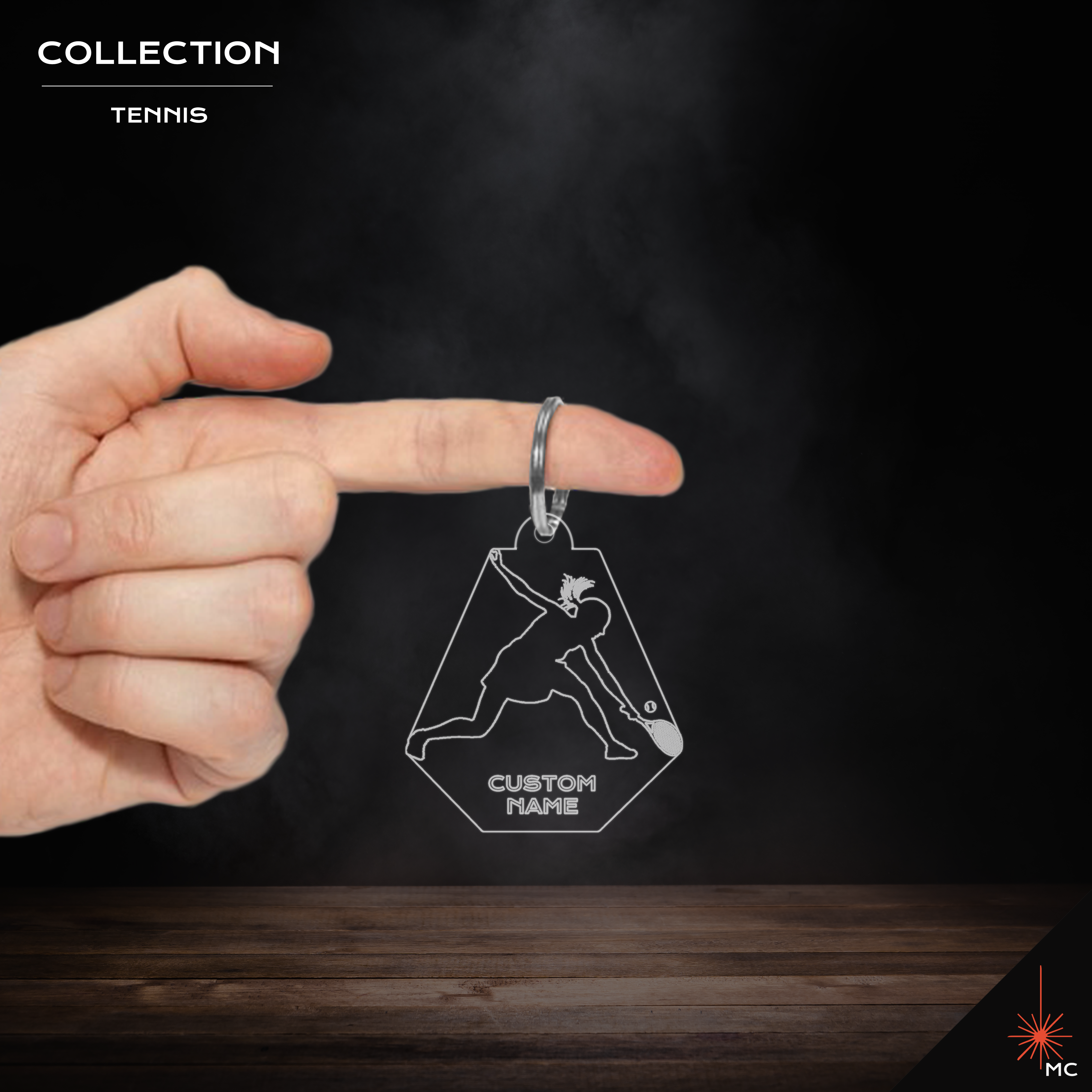 Design Your Own - Custom Tennis Keychain (Male / Female)