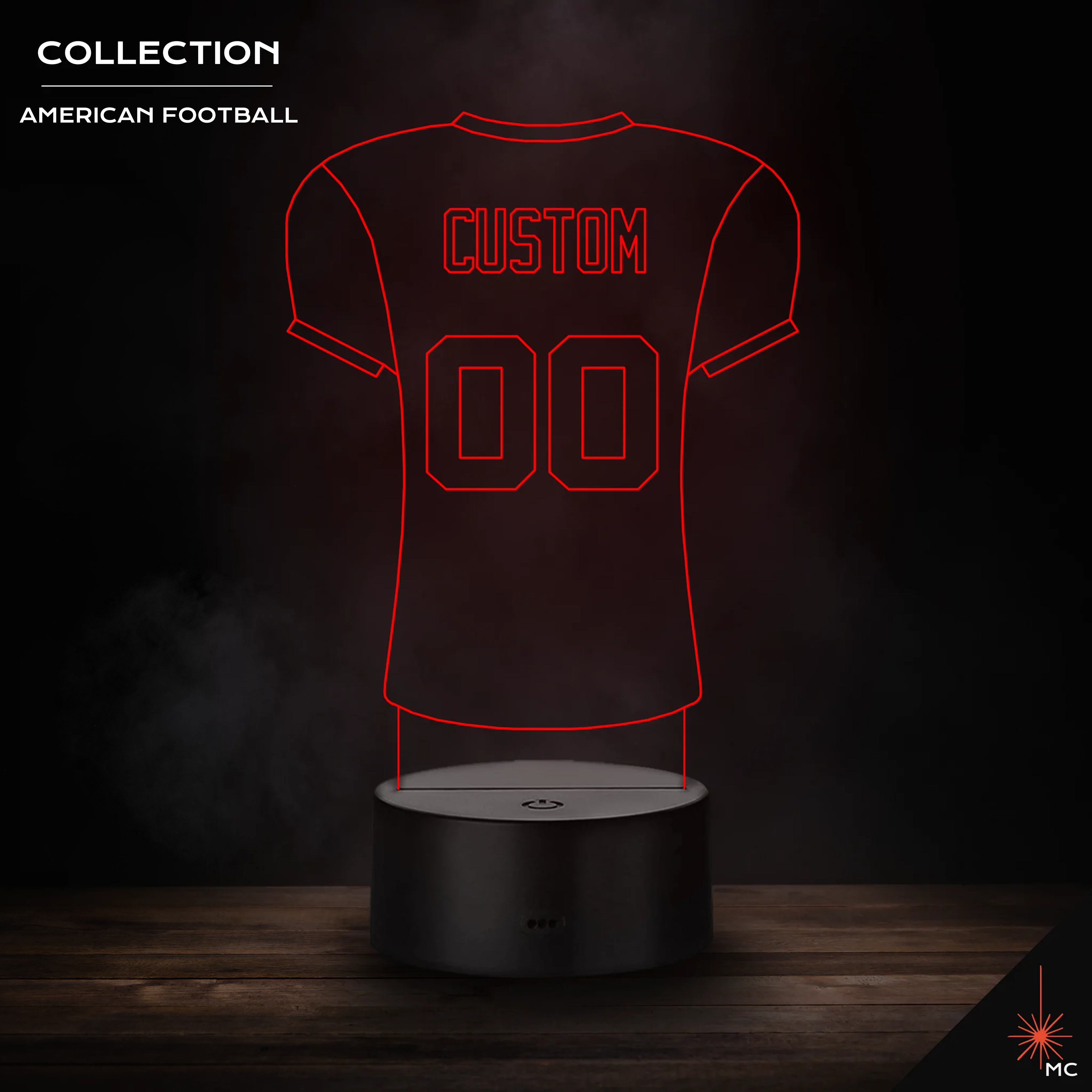 Design Your Own - Custom American Football Jersey LED Lamp
