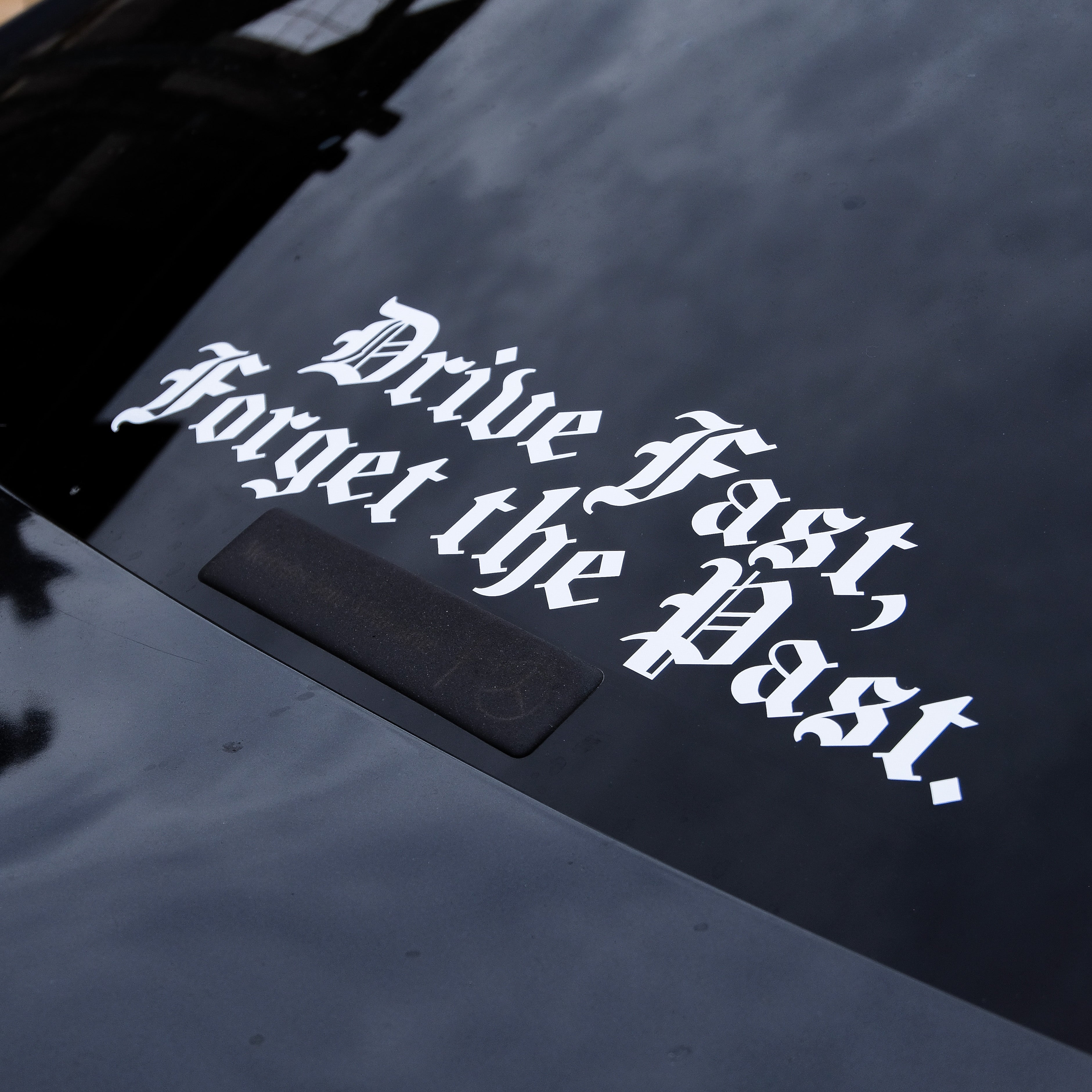 Mazushi Drive Fast, Forget the Past Sticker - Mazushi
