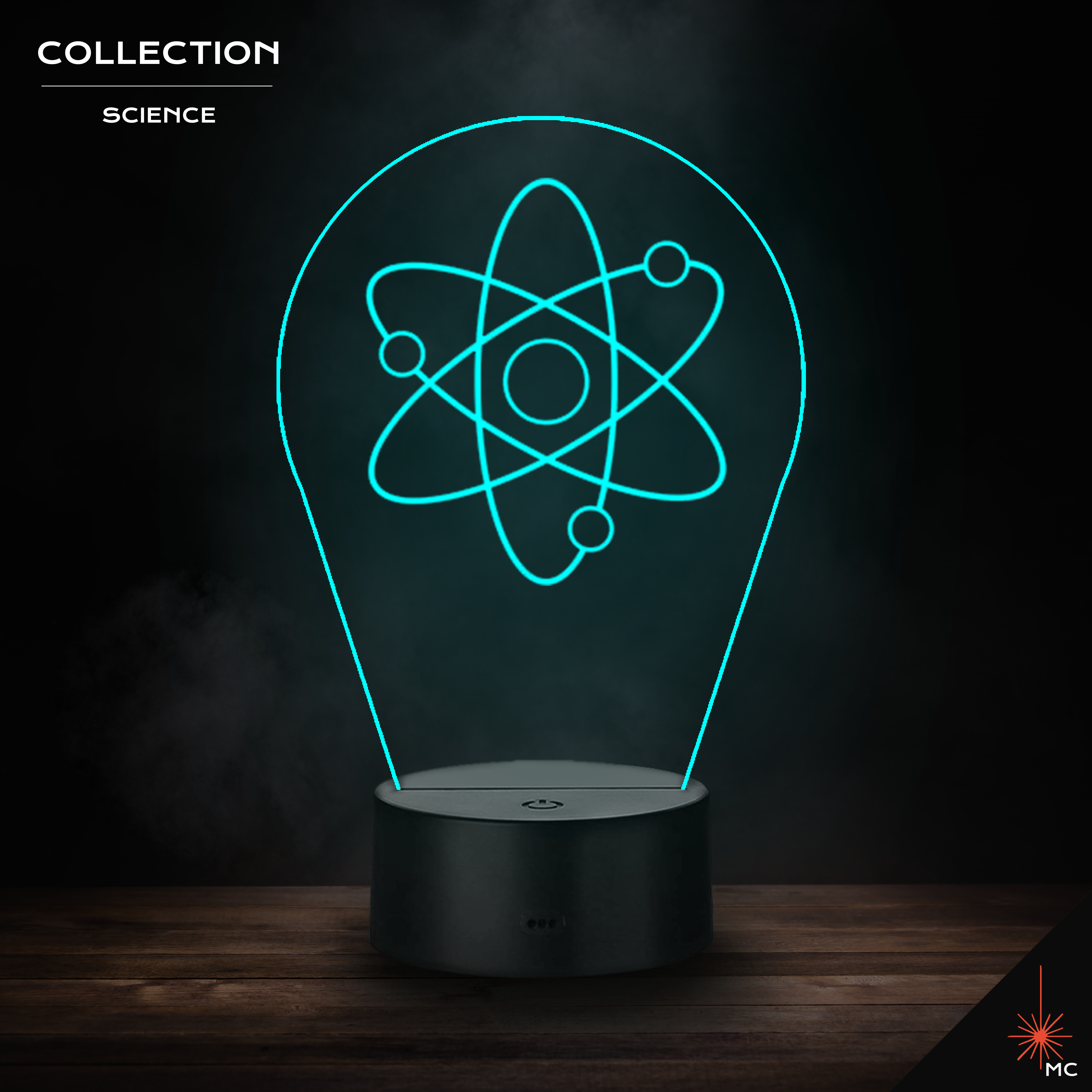 LED Lamp - Atom (Science)