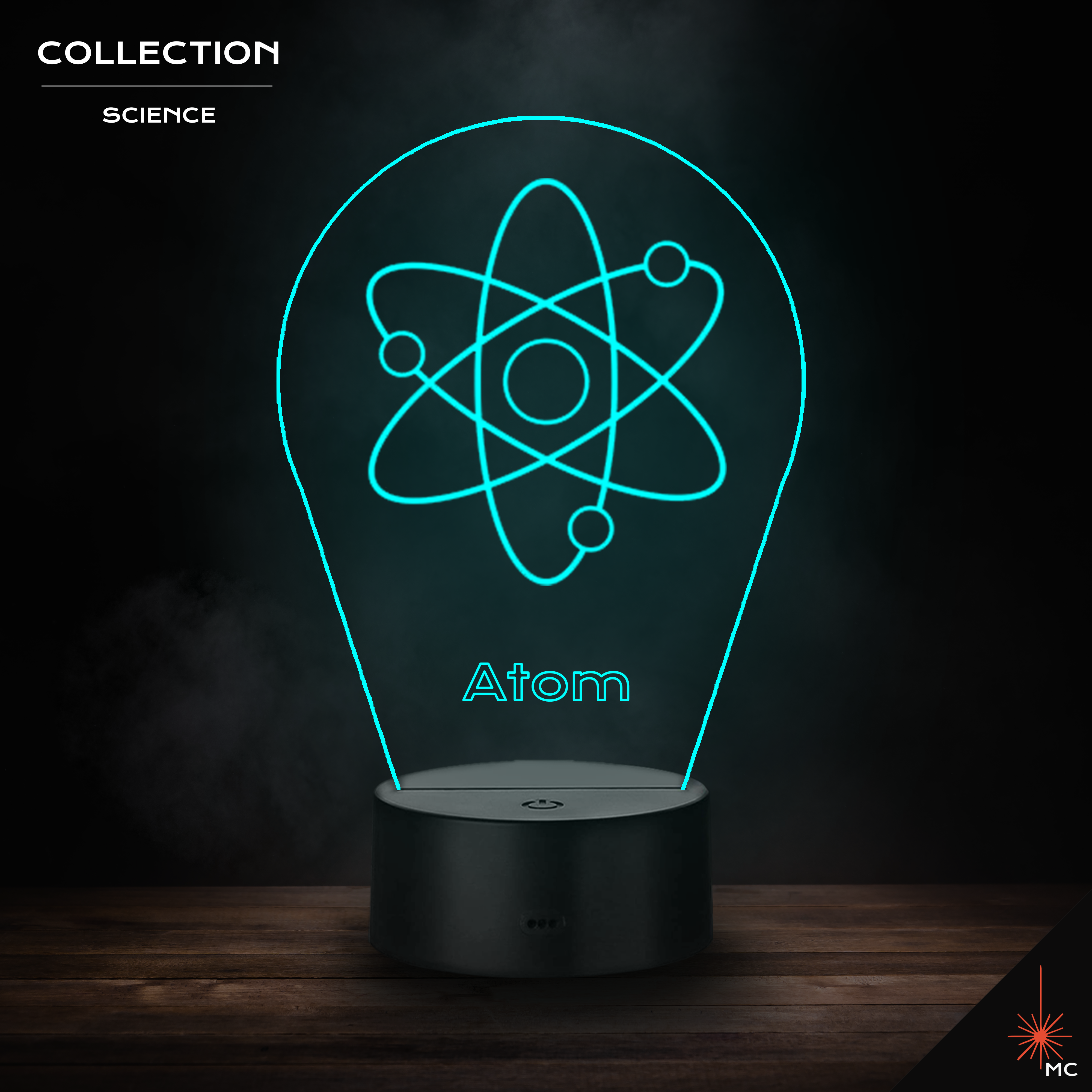 LED Lamp - Atom (Science)