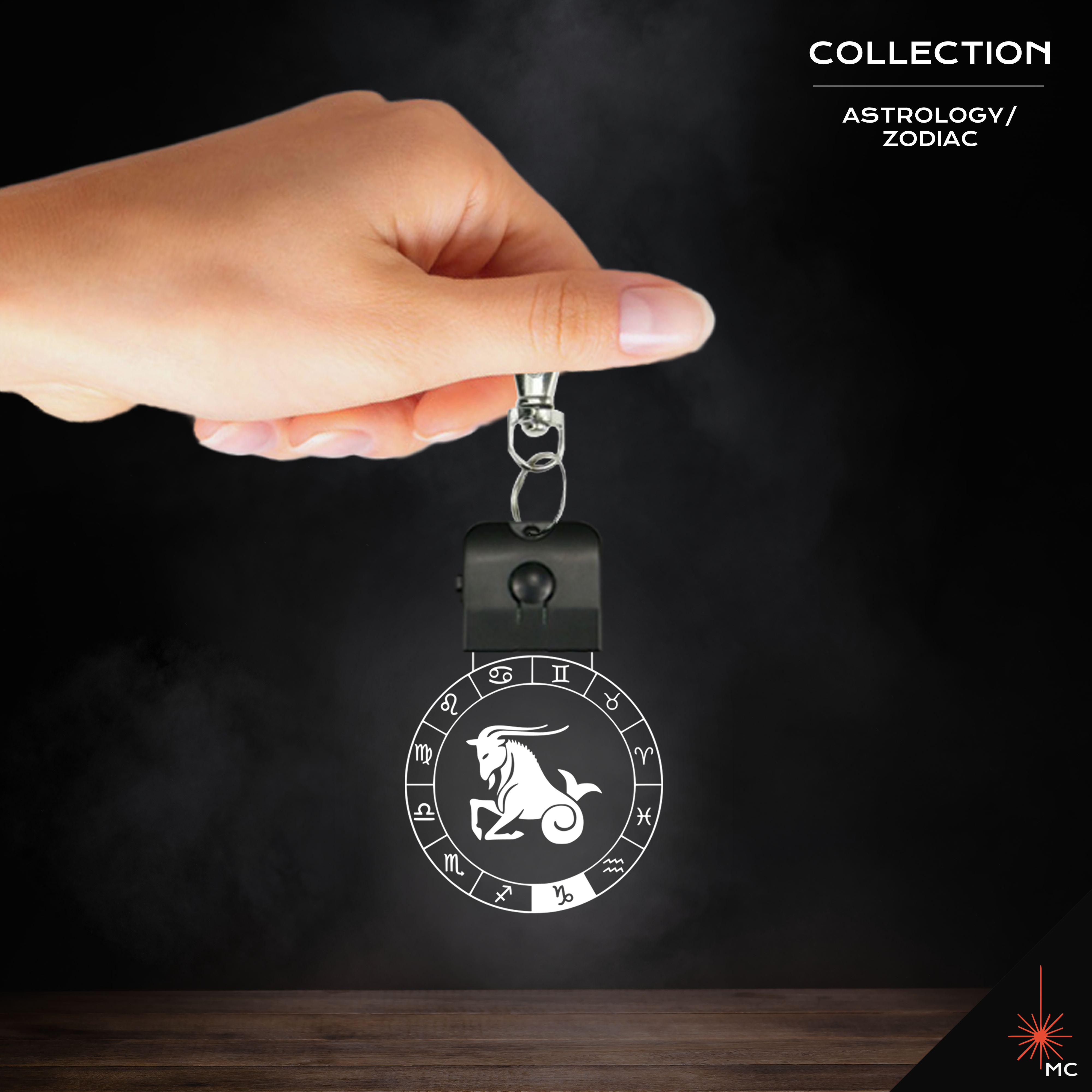 LED Keychain - Capricorn (Astrology / Zodiac)
