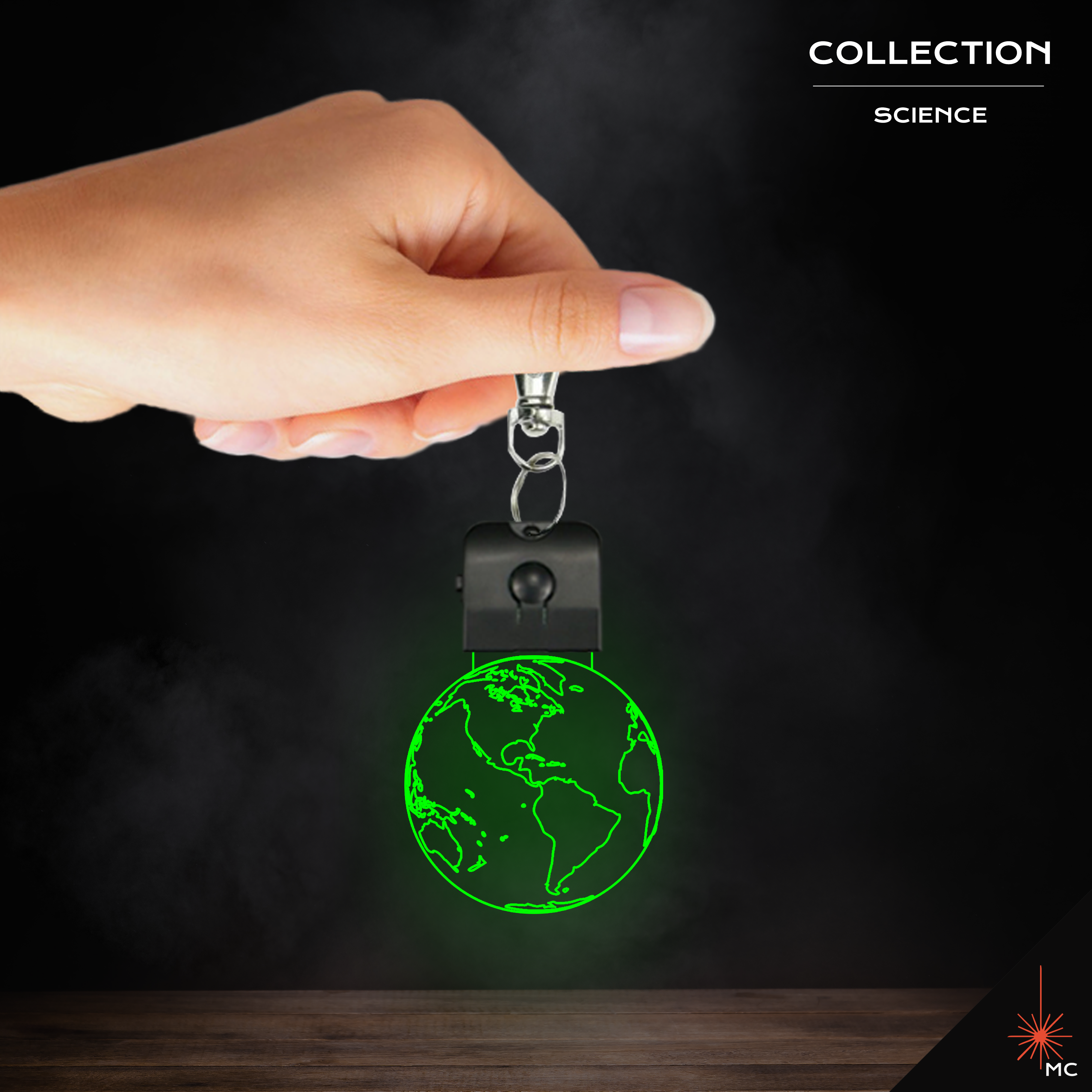 LED Keychain - Earth [Planet] (Science)