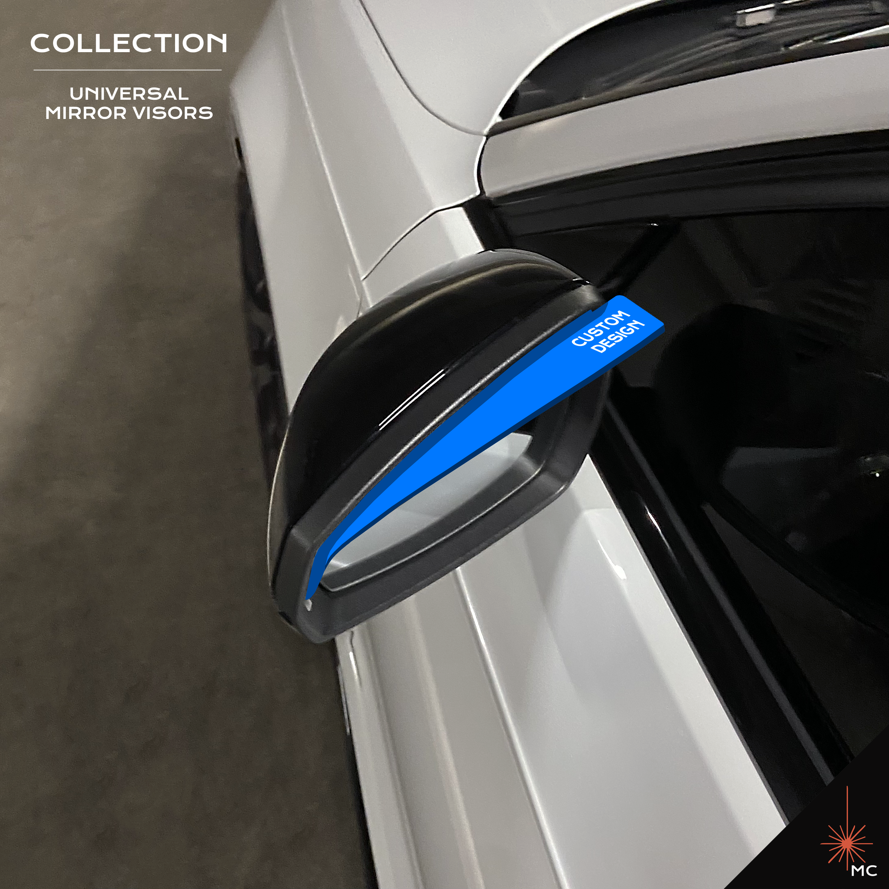 Custom Universal Side Mirror Visors - Pair (Motor Vehicle Accessories)