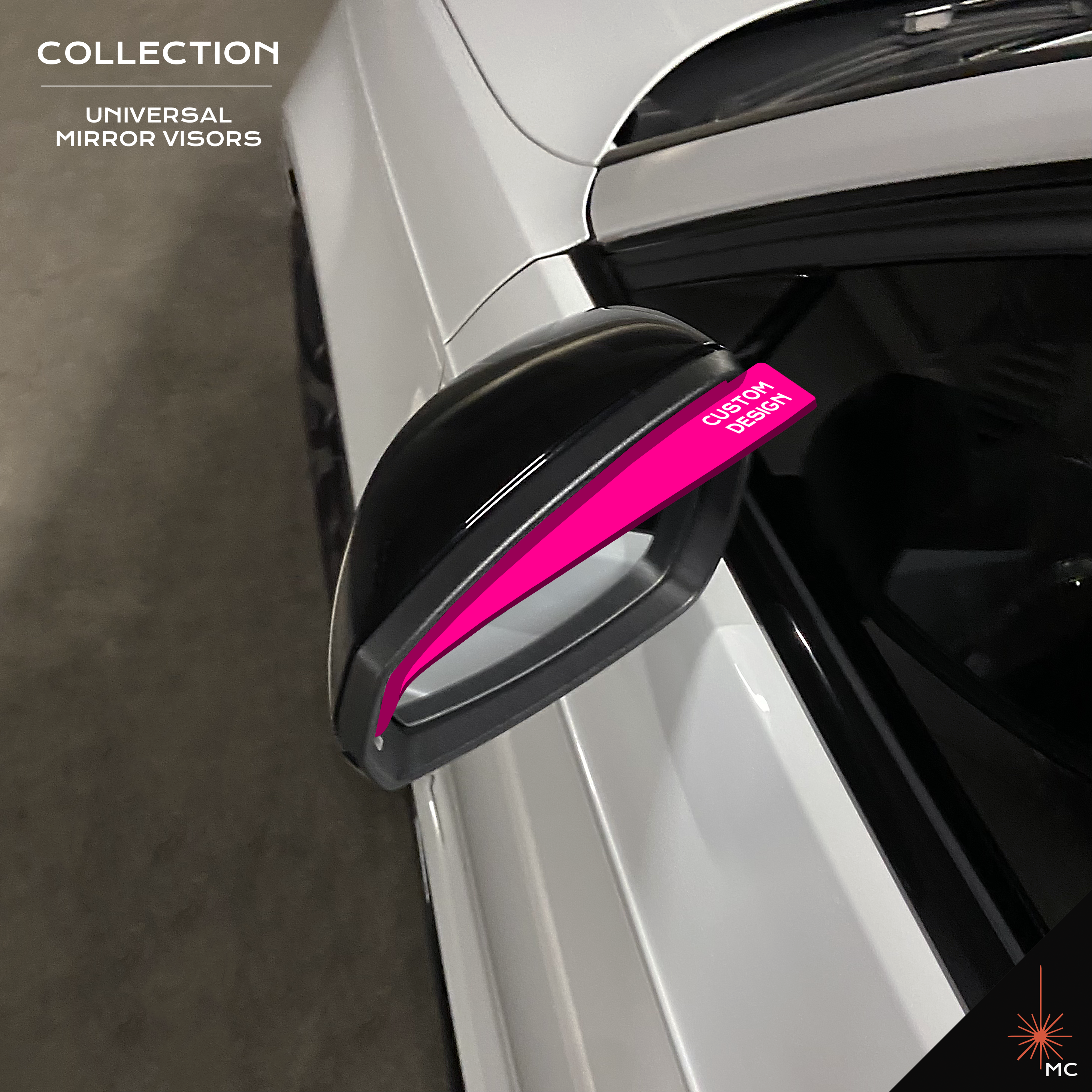 Custom Universal Side Mirror Visors - Pair (Motor Vehicle Accessories)
