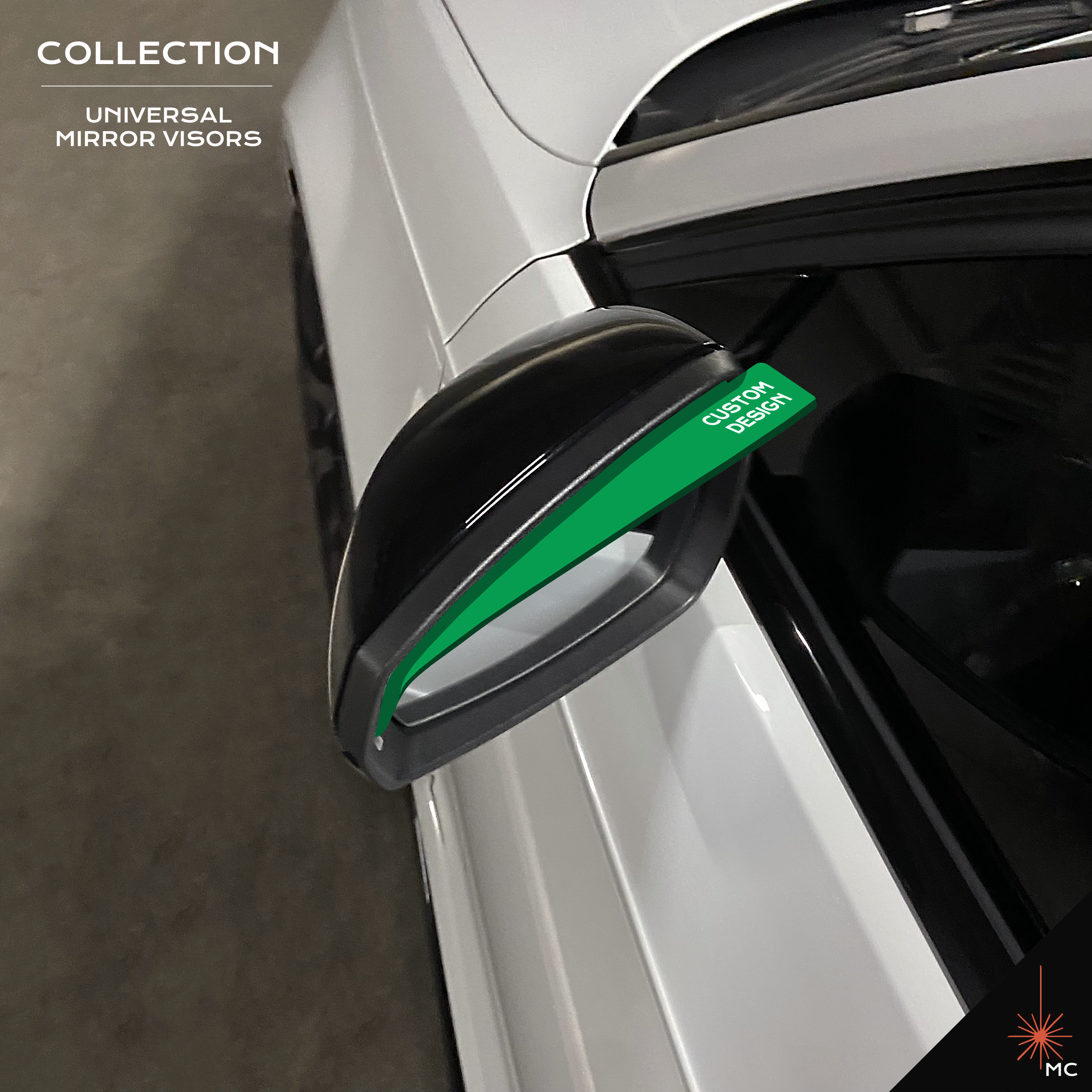 Custom Universal Side Mirror Visors - Pair (Motor Vehicle Accessories)